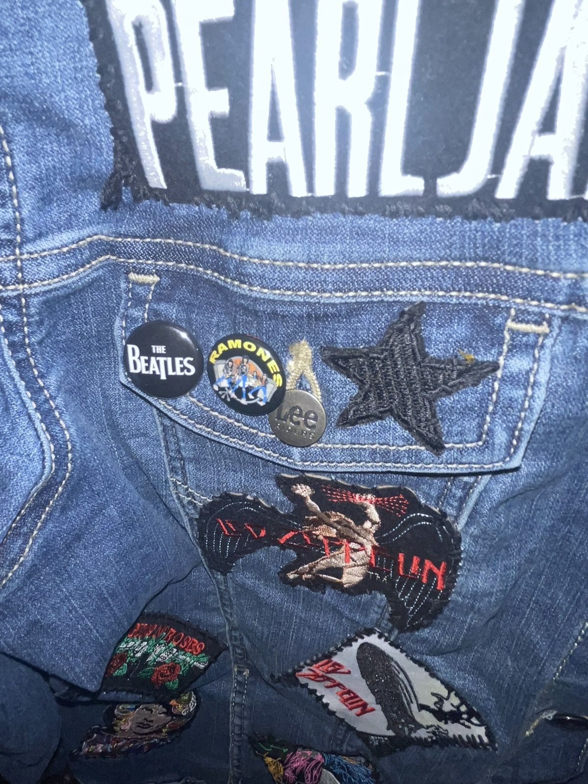 Band Tees Bespoke Rock & Roll Patch Jacket (1/1 Custom) Size US XL / EU 56 / 4 - 7 Thumbnail