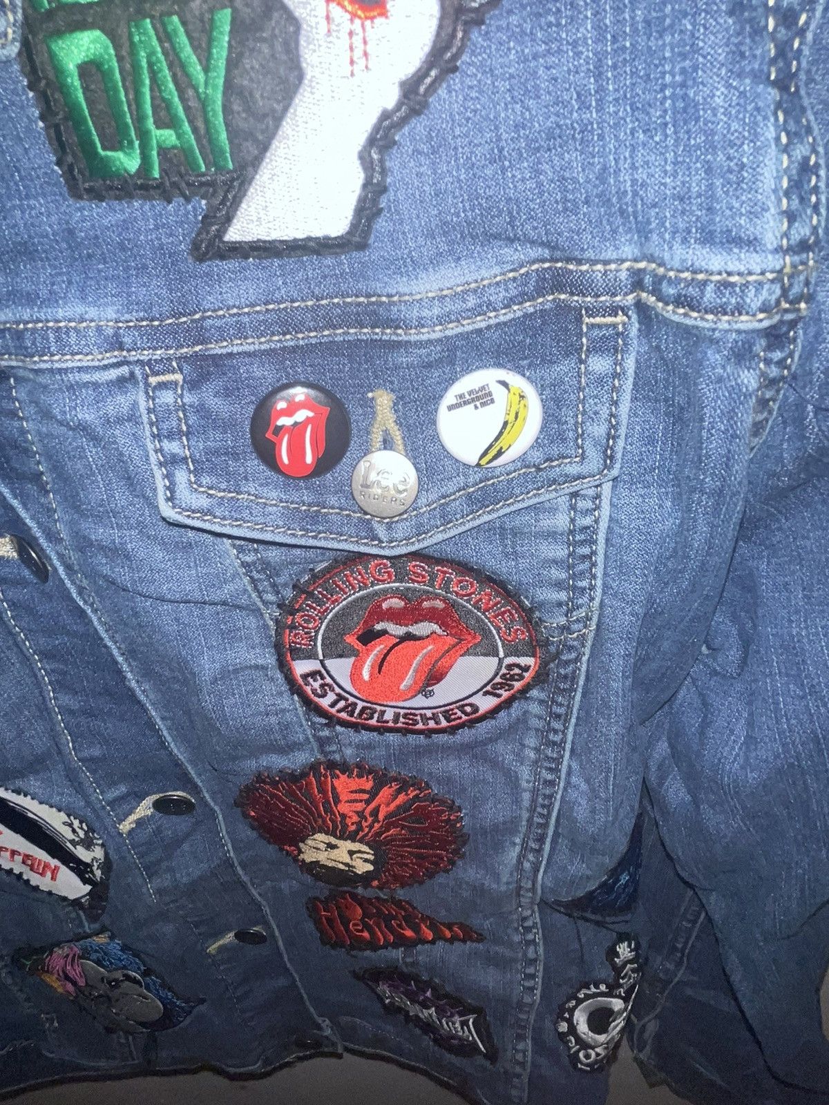 Band Tees Bespoke Rock & Roll Patch Jacket (1/1 Custom) Size US XL / EU 56 / 4 - 6 Thumbnail