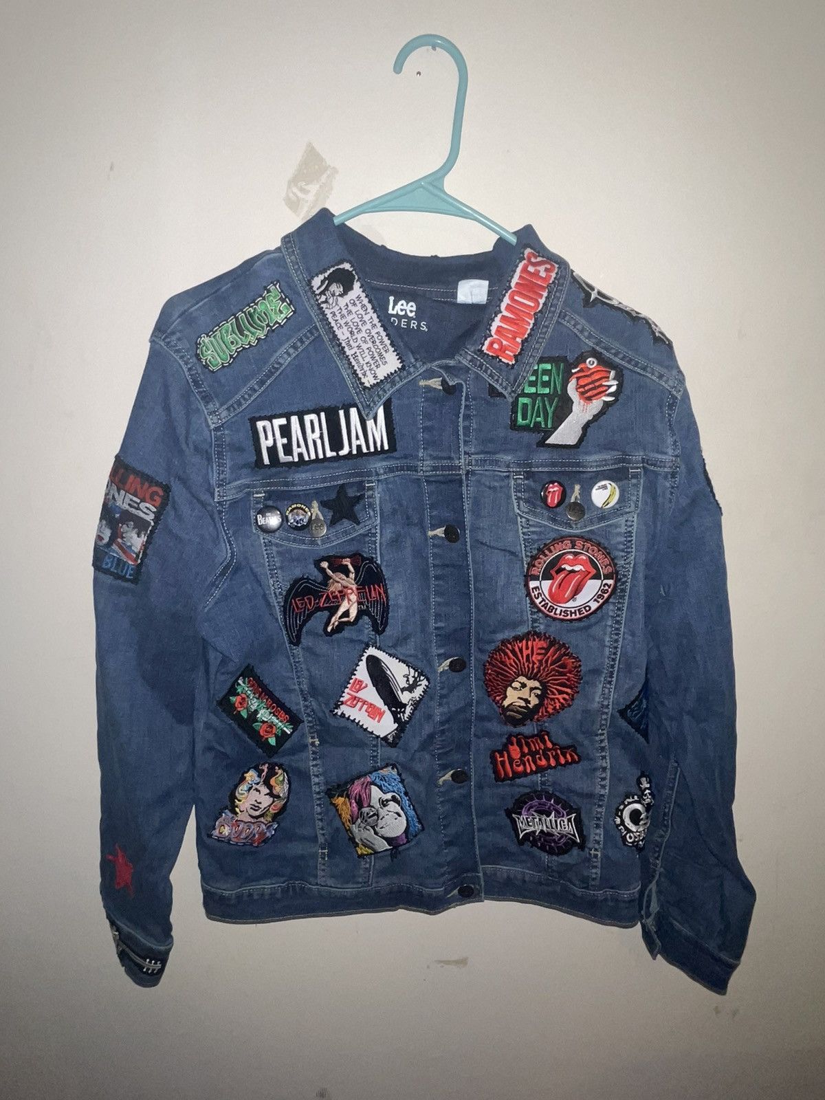 Band Tees Bespoke Rock & Roll Patch Jacket (1/1 Custom) Size US XL / EU 56 / 4 - 1 Thumbnail