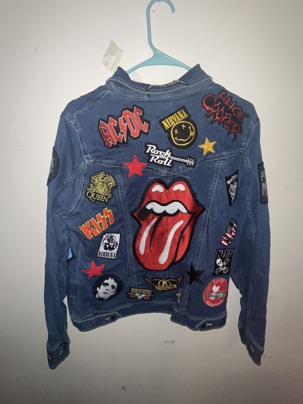 Band Tees Bespoke Rock & Roll Patch Jacket (1/1 Custom) Size US XL / EU 56 / 4 - 2 Thumbnail
