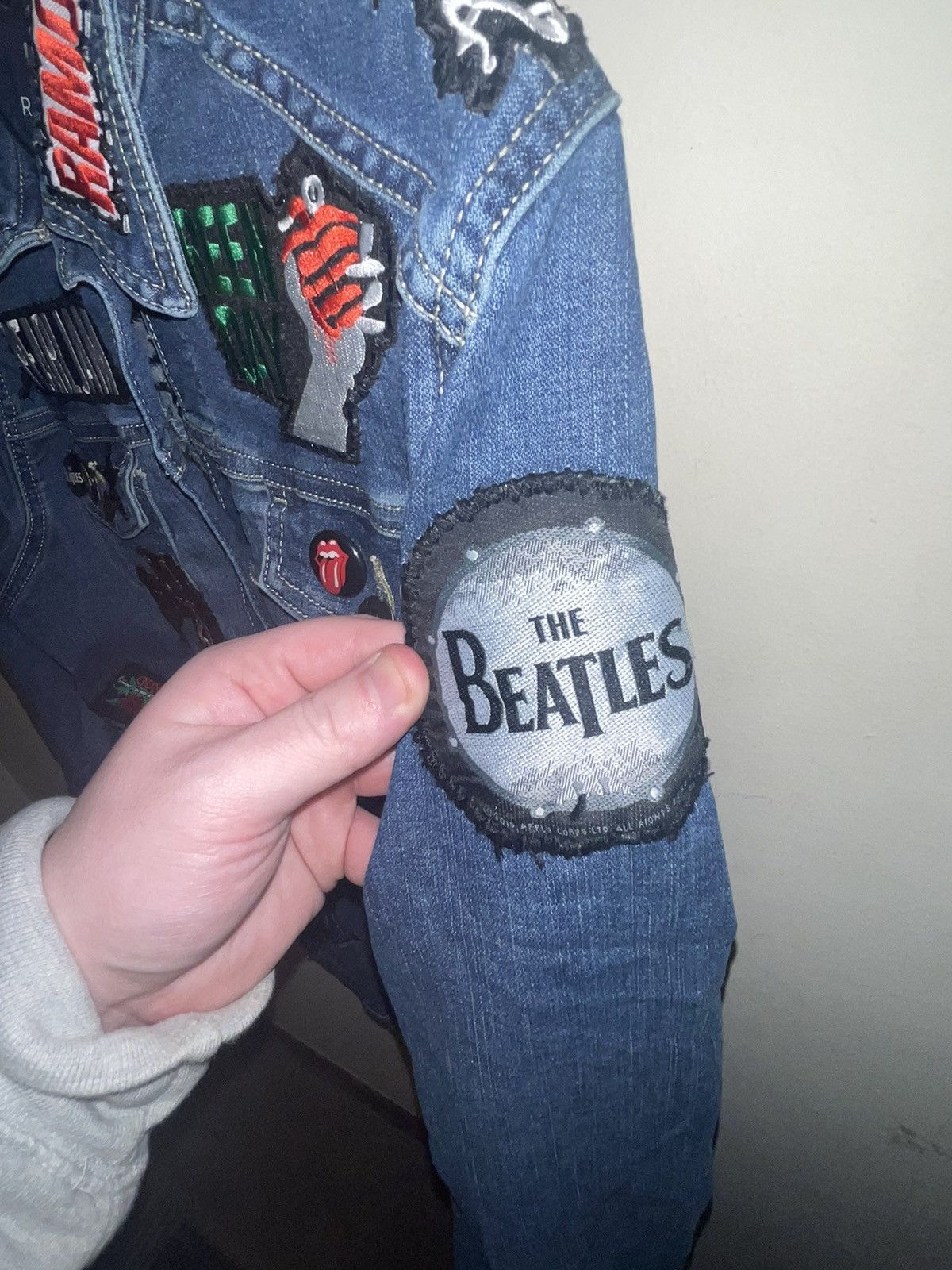 Band Tees Bespoke Rock & Roll Patch Jacket (1/1 Custom) Size US XL / EU 56 / 4 - 8 Thumbnail