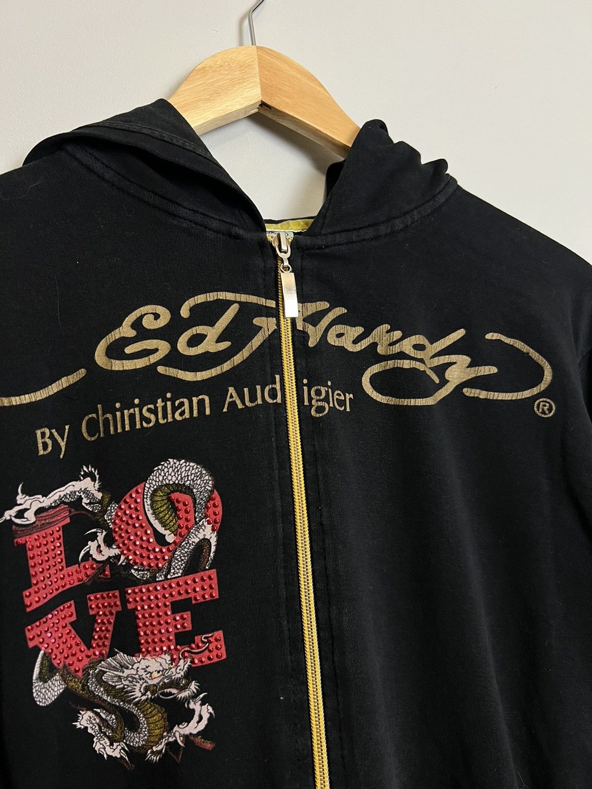 Christian Audigier Vintage Y2K Ed Hardy Love Dragon Ch. Audigier Zip hoodie Size M / US 6-8 / IT 42-44 - 4 Thumbnail