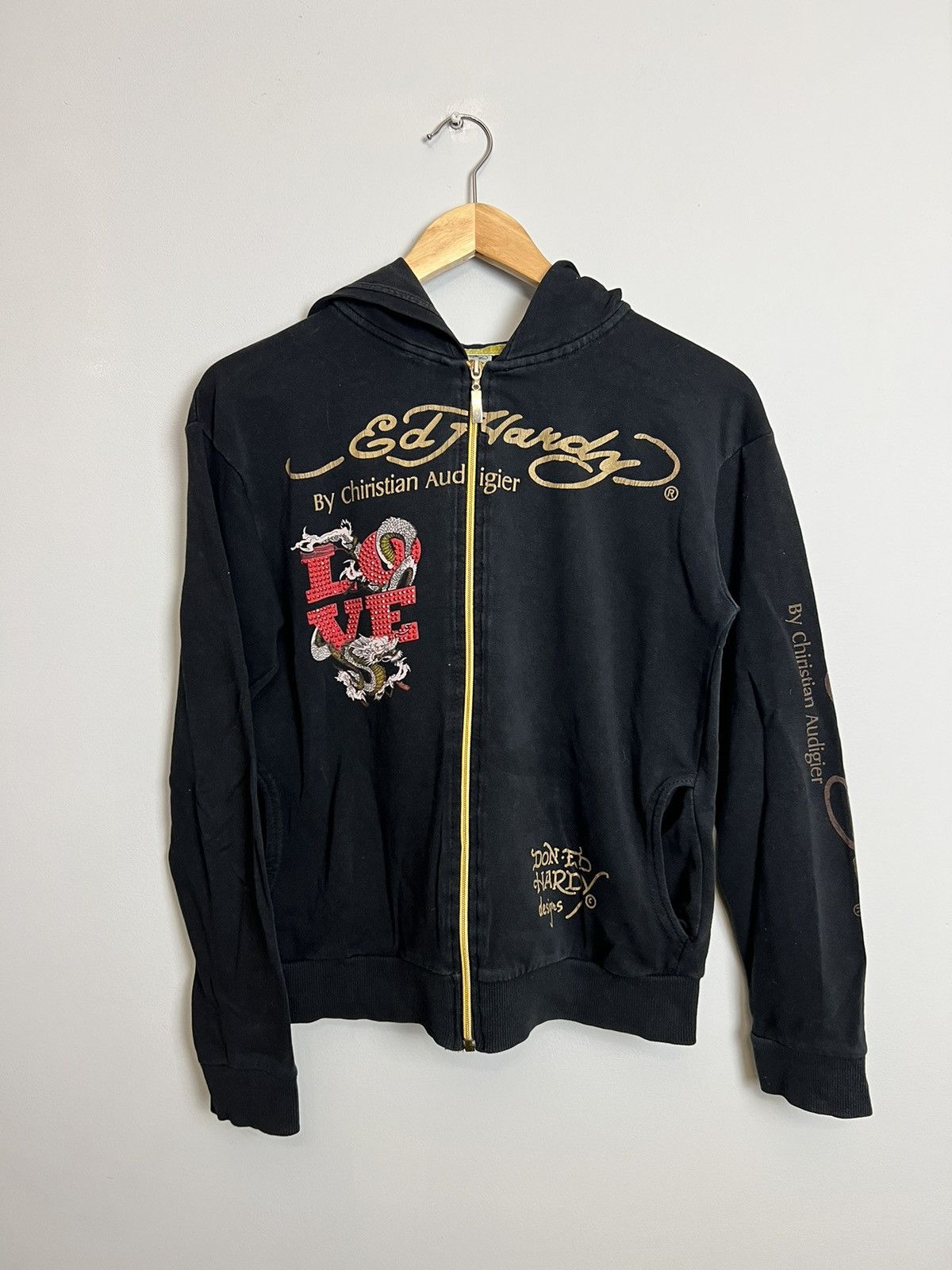 Christian Audigier Vintage Y2K Ed Hardy Love Dragon Ch. Audigier Zip hoodie Size M / US 6-8 / IT 42-44 - 2 Thumbnail
