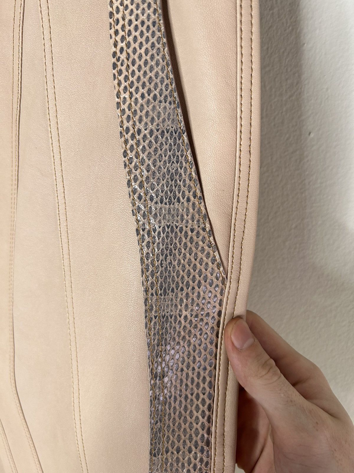 Bottega Veneta Lambskin & water snake GRAIL pants Size US 32 / EU 48 - 3 Thumbnail