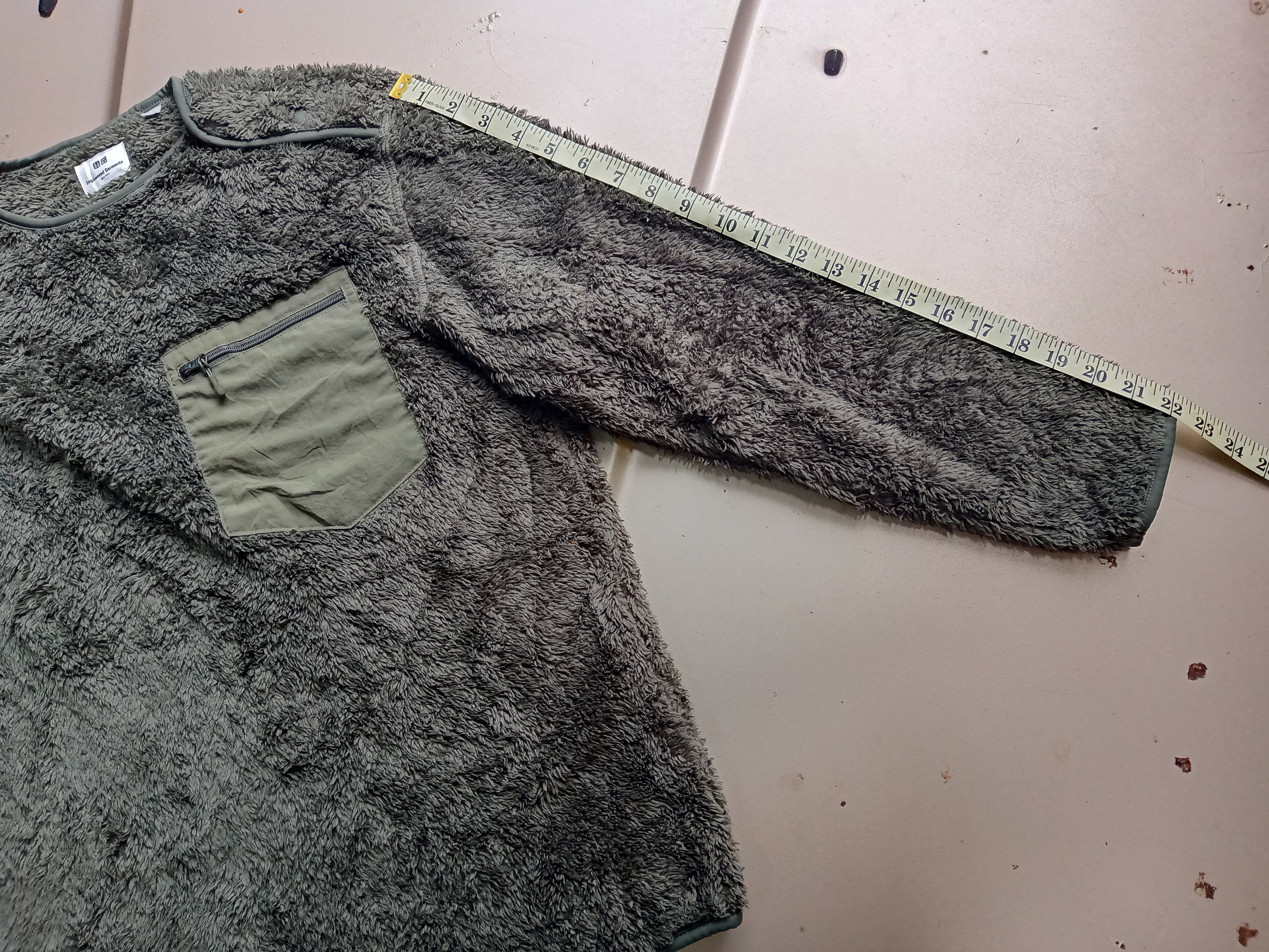 Engineered Garments × Uniqlo Green Army Bulky Fleece Crewneck Size US M / EU 48-50 / 2 - 6 Thumbnail