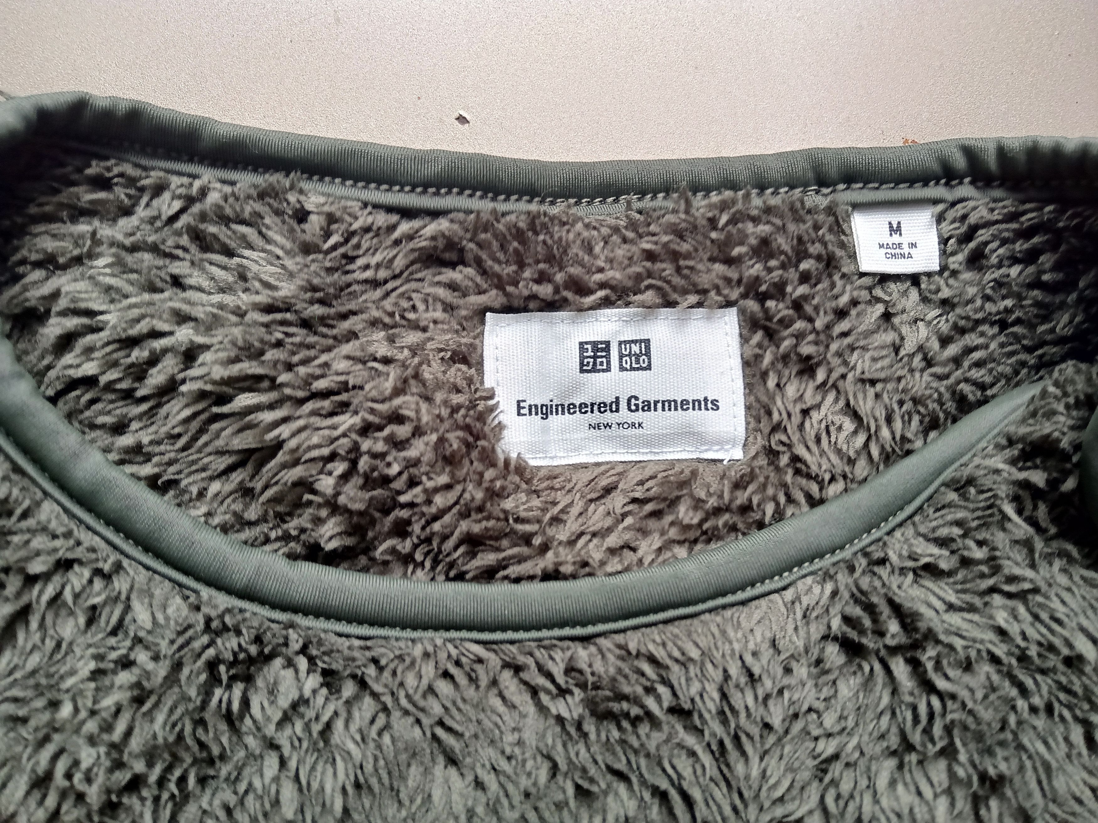 Engineered Garments × Uniqlo Green Army Bulky Fleece Crewneck Size US M / EU 48-50 / 2 - 11 Thumbnail