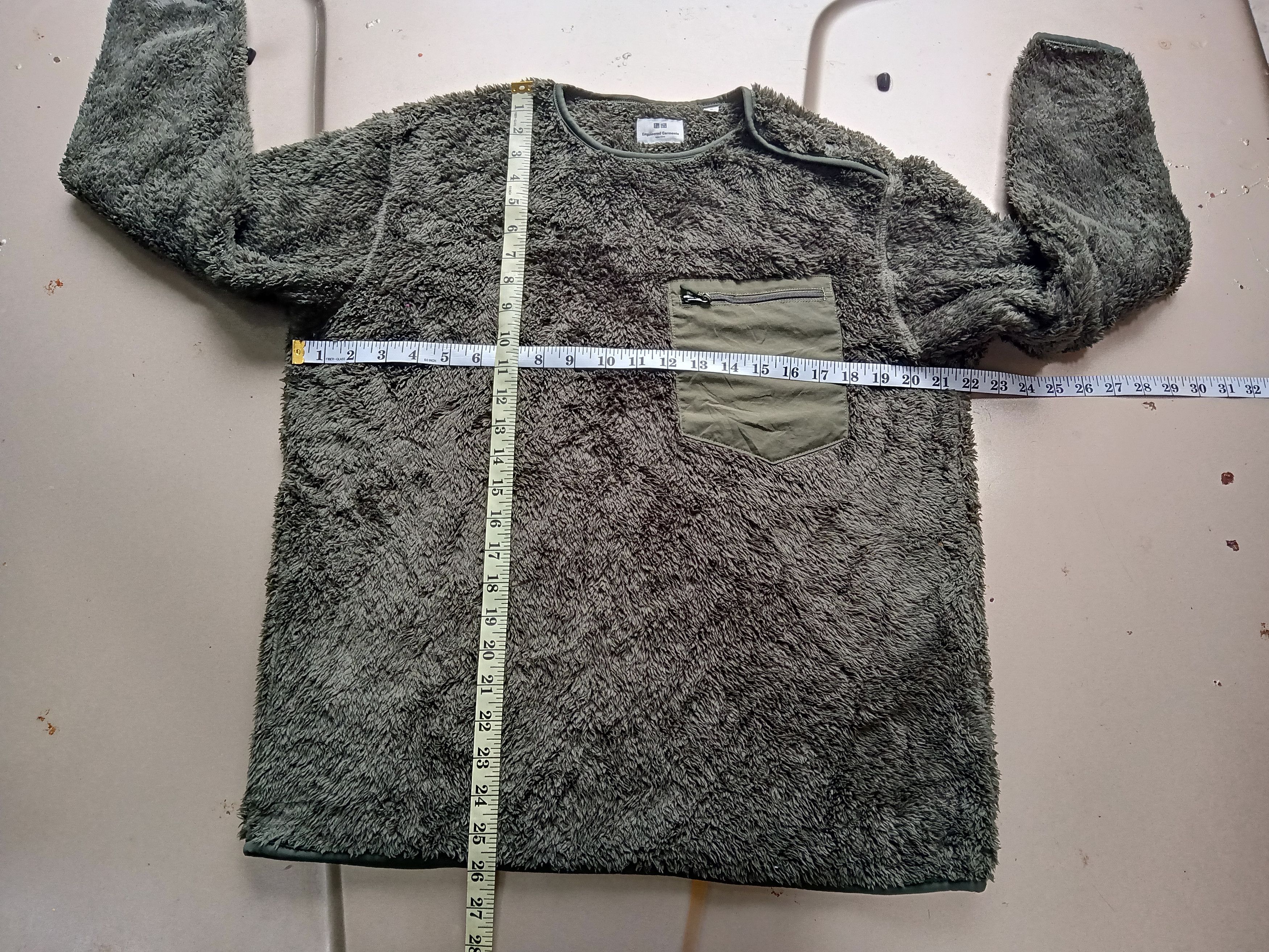 Engineered Garments × Uniqlo Green Army Bulky Fleece Crewneck Size US M / EU 48-50 / 2 - 3 Thumbnail