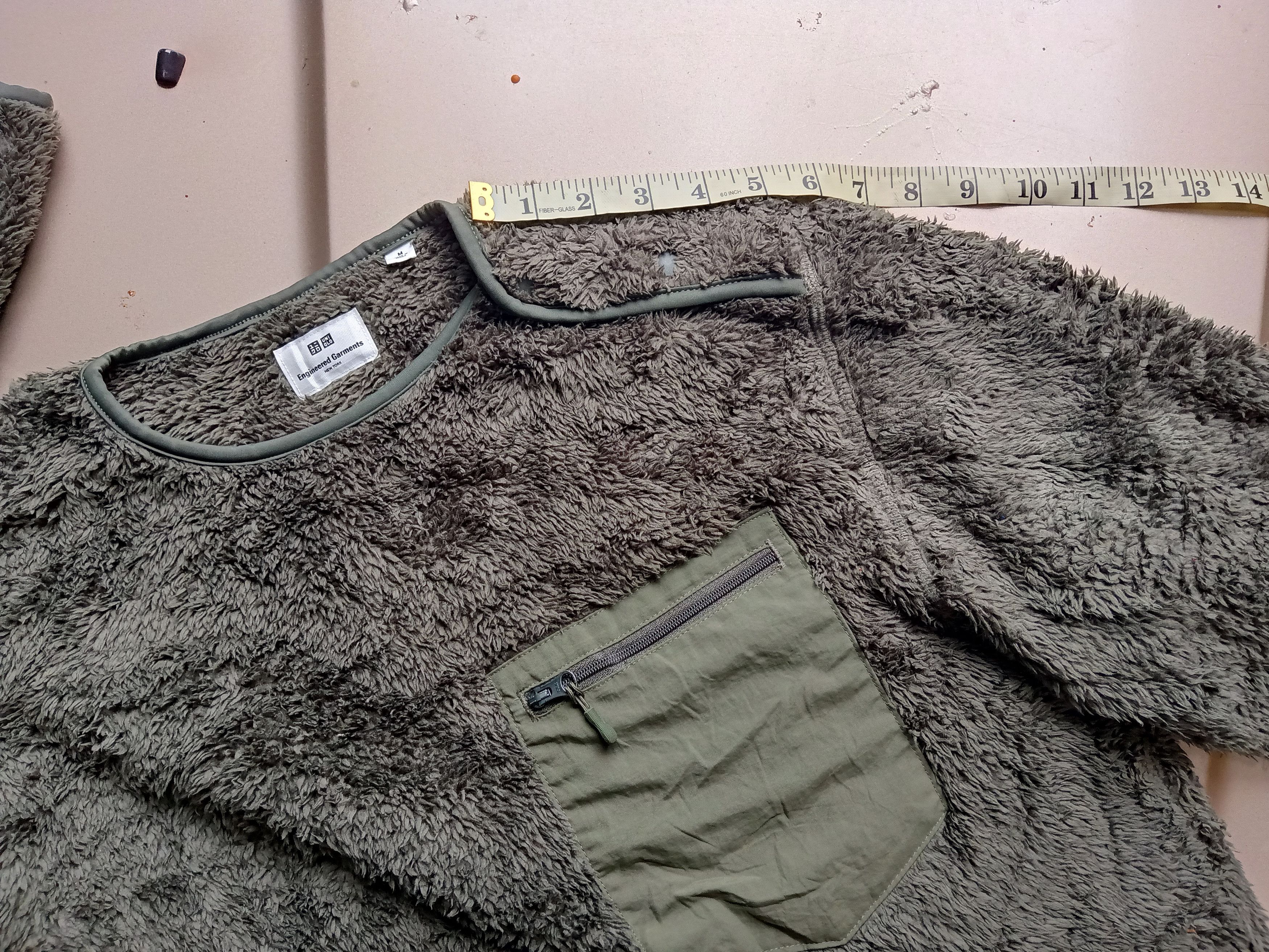 Engineered Garments × Uniqlo Green Army Bulky Fleece Crewneck Size US M / EU 48-50 / 2 - 5 Thumbnail