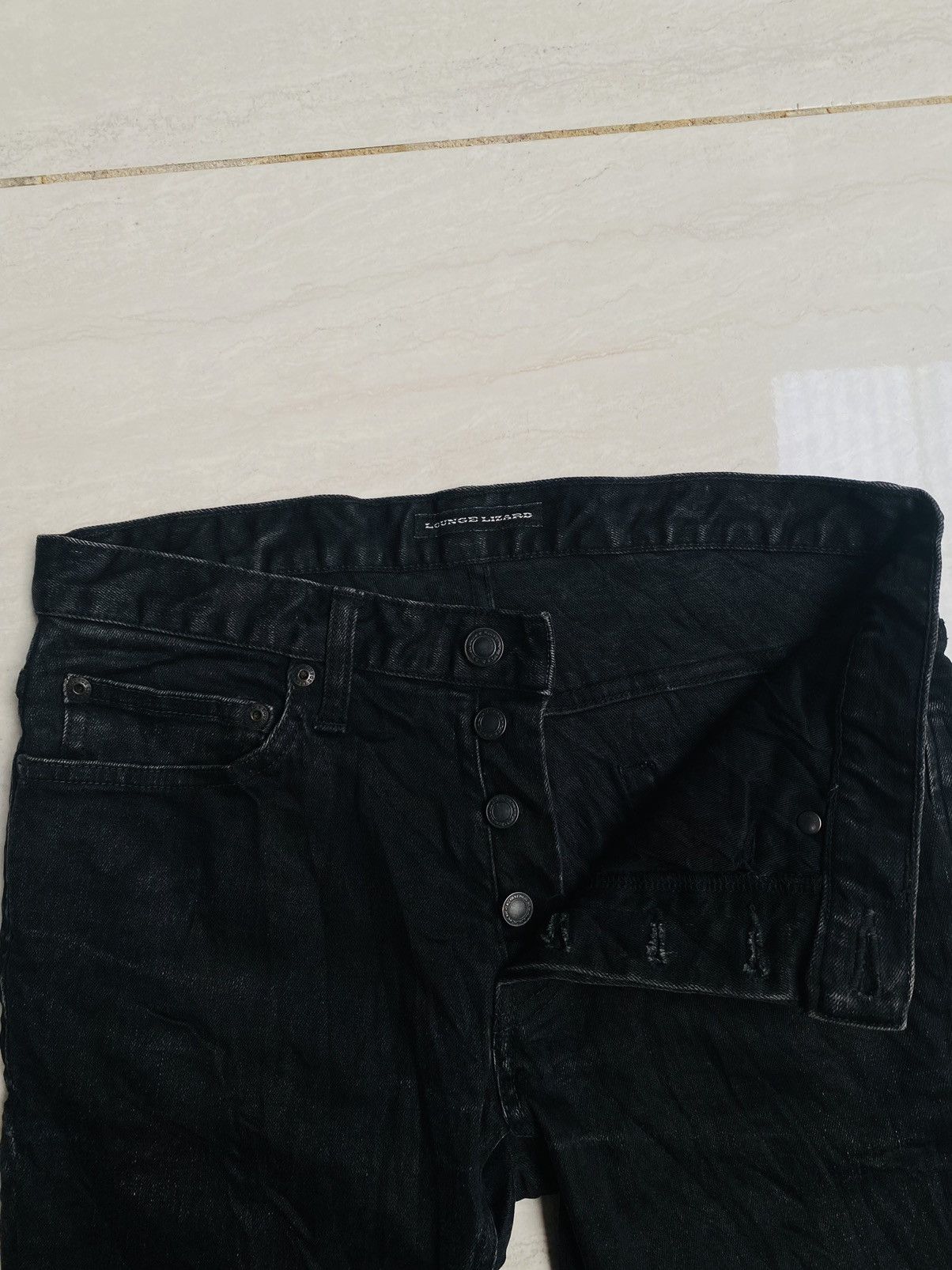 Lounge Lizard LOUNGE LIZARD Black Wash Denim Skinny Jeans Size US 28 / EU 44 - 3 Thumbnail