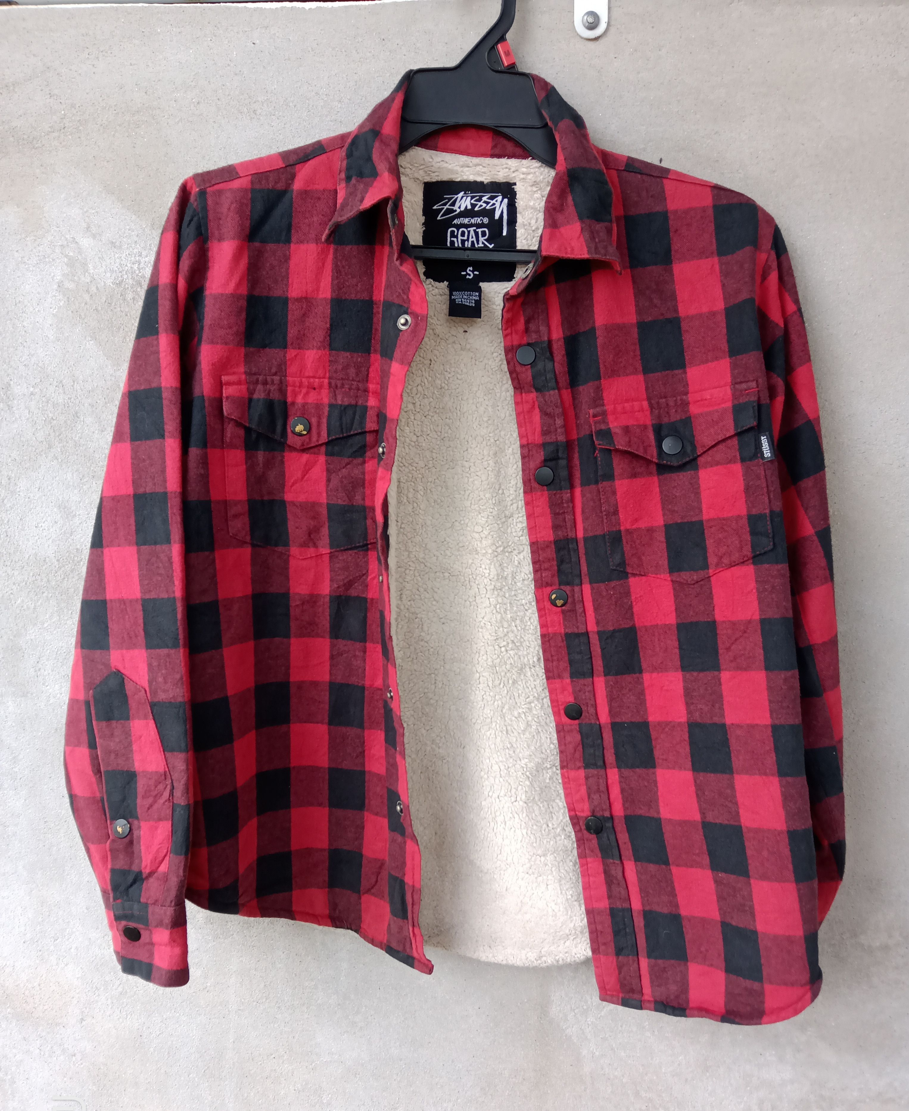 Flannel × Stussy Sweatshirt Stussy Flannel/Checkered Button Up Bulky Fleece Size US S / EU 44-46 / 1 - 1 Thumbnail