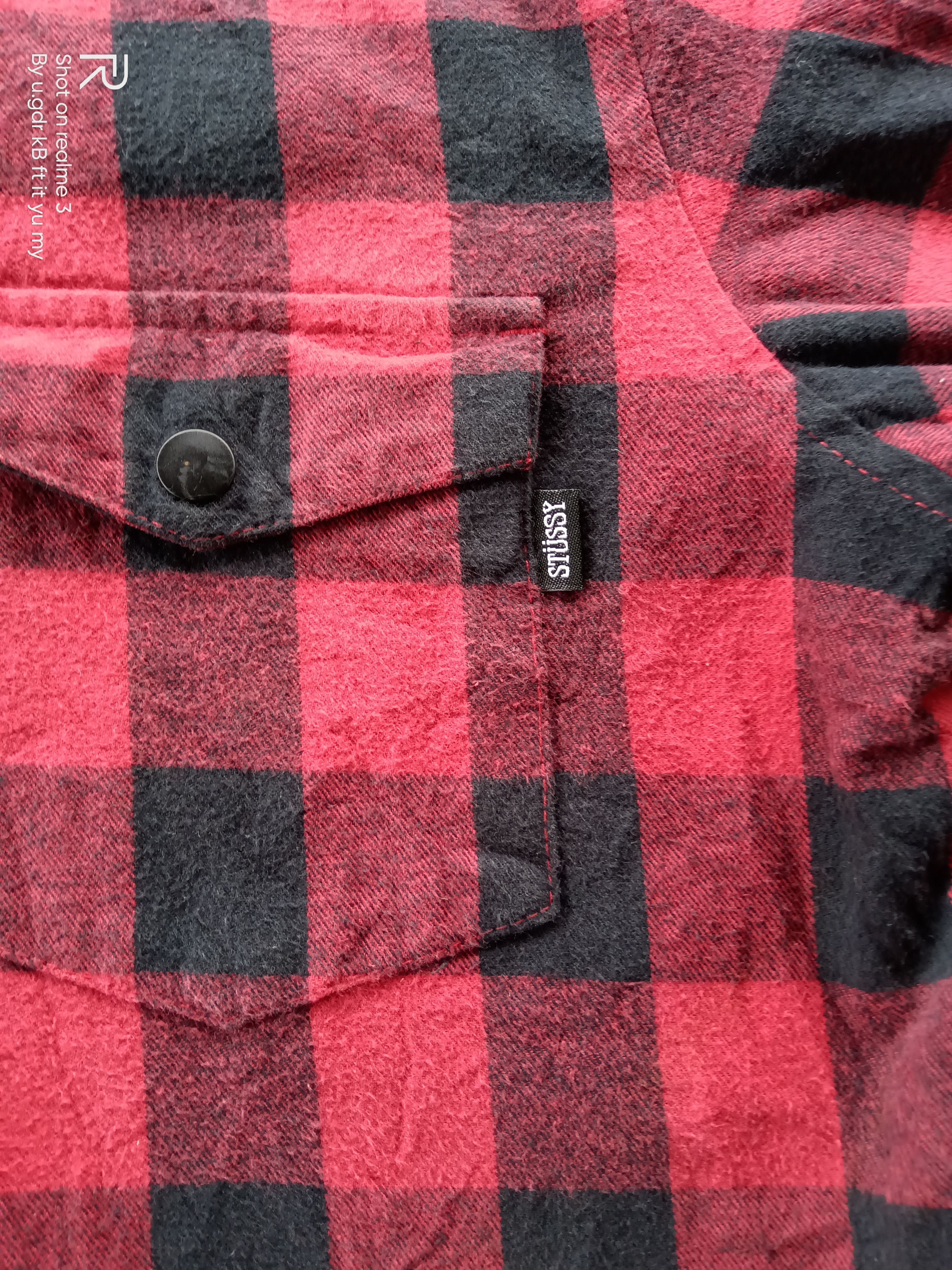 Flannel × Stussy Sweatshirt Stussy Flannel/Checkered Button Up Bulky Fleece Size US S / EU 44-46 / 1 - 17 Thumbnail
