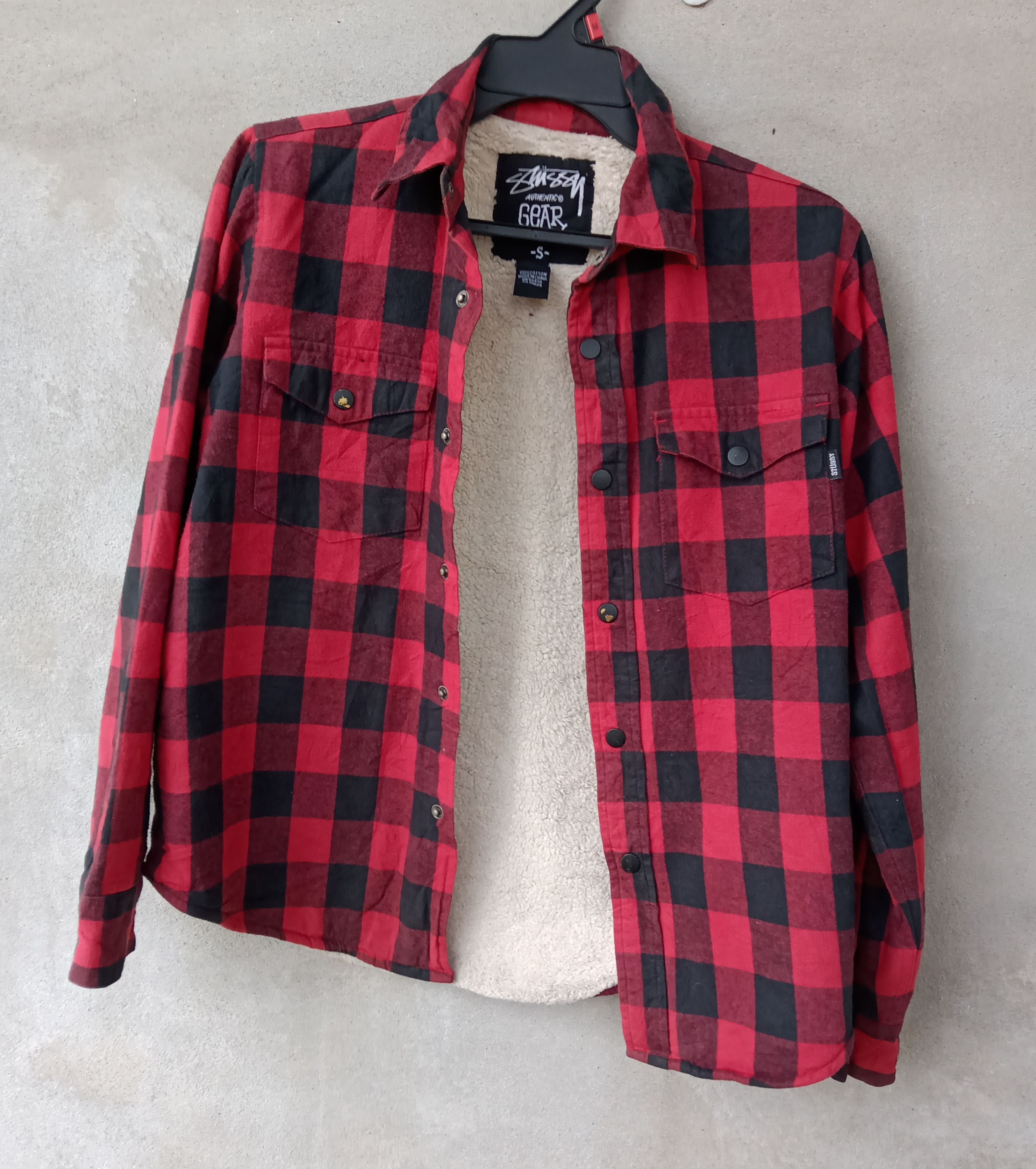 Flannel × Stussy Sweatshirt Stussy Flannel/Checkered Button Up Bulky Fleece Size US S / EU 44-46 / 1 - 9 Thumbnail
