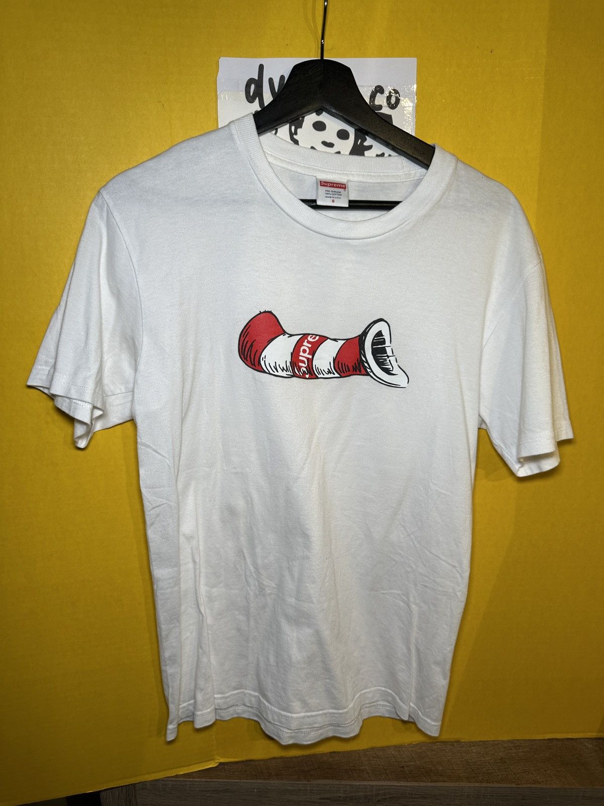 Supreme Cat in the Hat logo tee