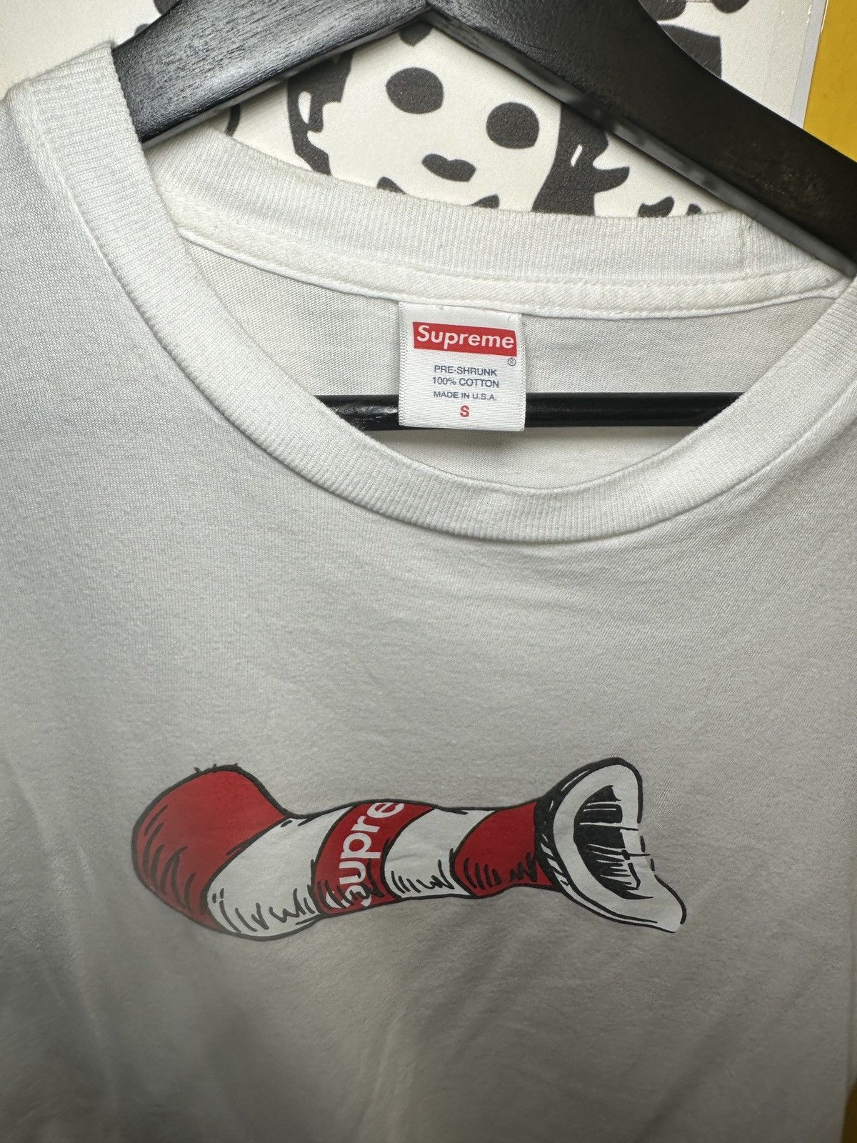 Supreme Cat in the Hat logo tee