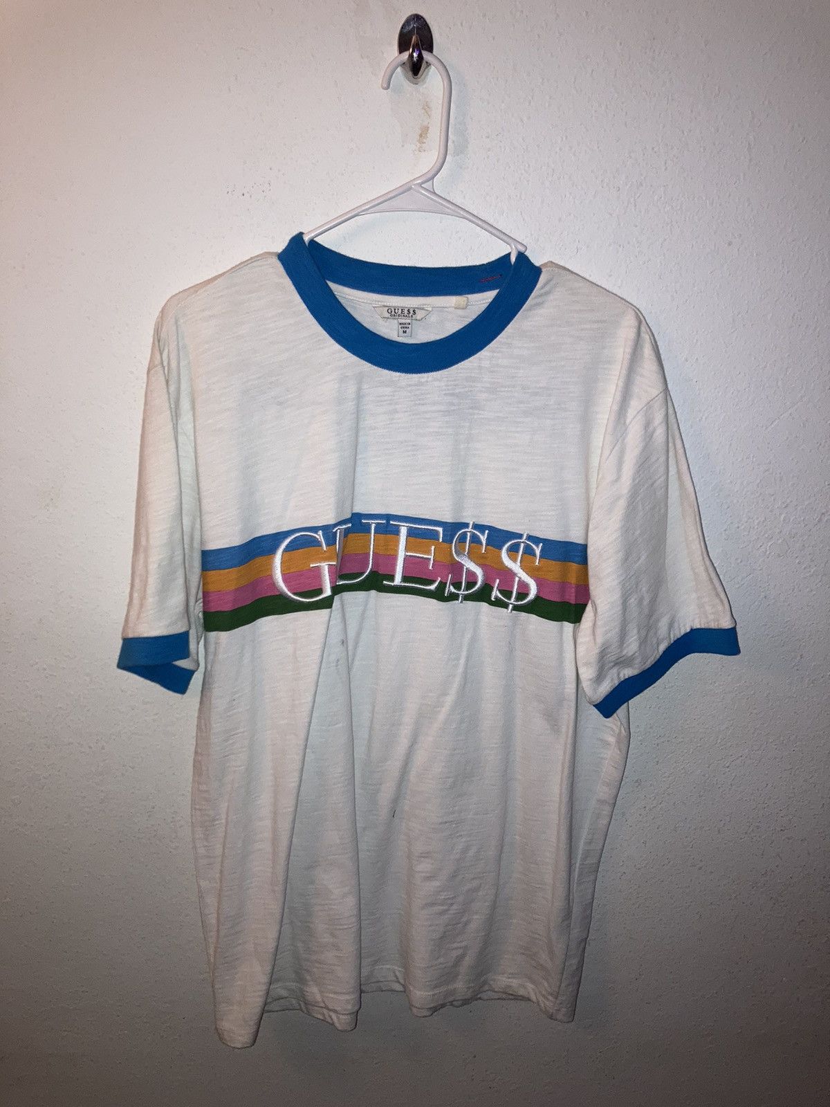 Asap Rocky Guess Rainbow Ringer Tee Grailed