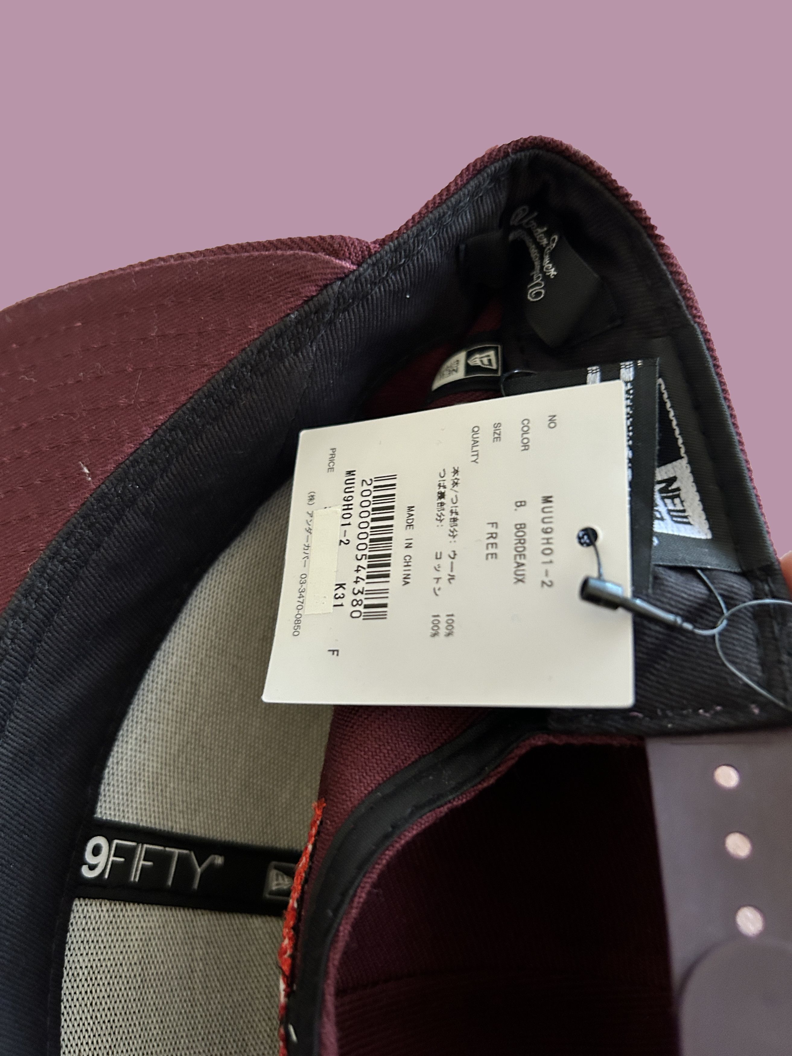 Undercover Cap fitted New era maroon rose Size ONE SIZE - 6 Thumbnail