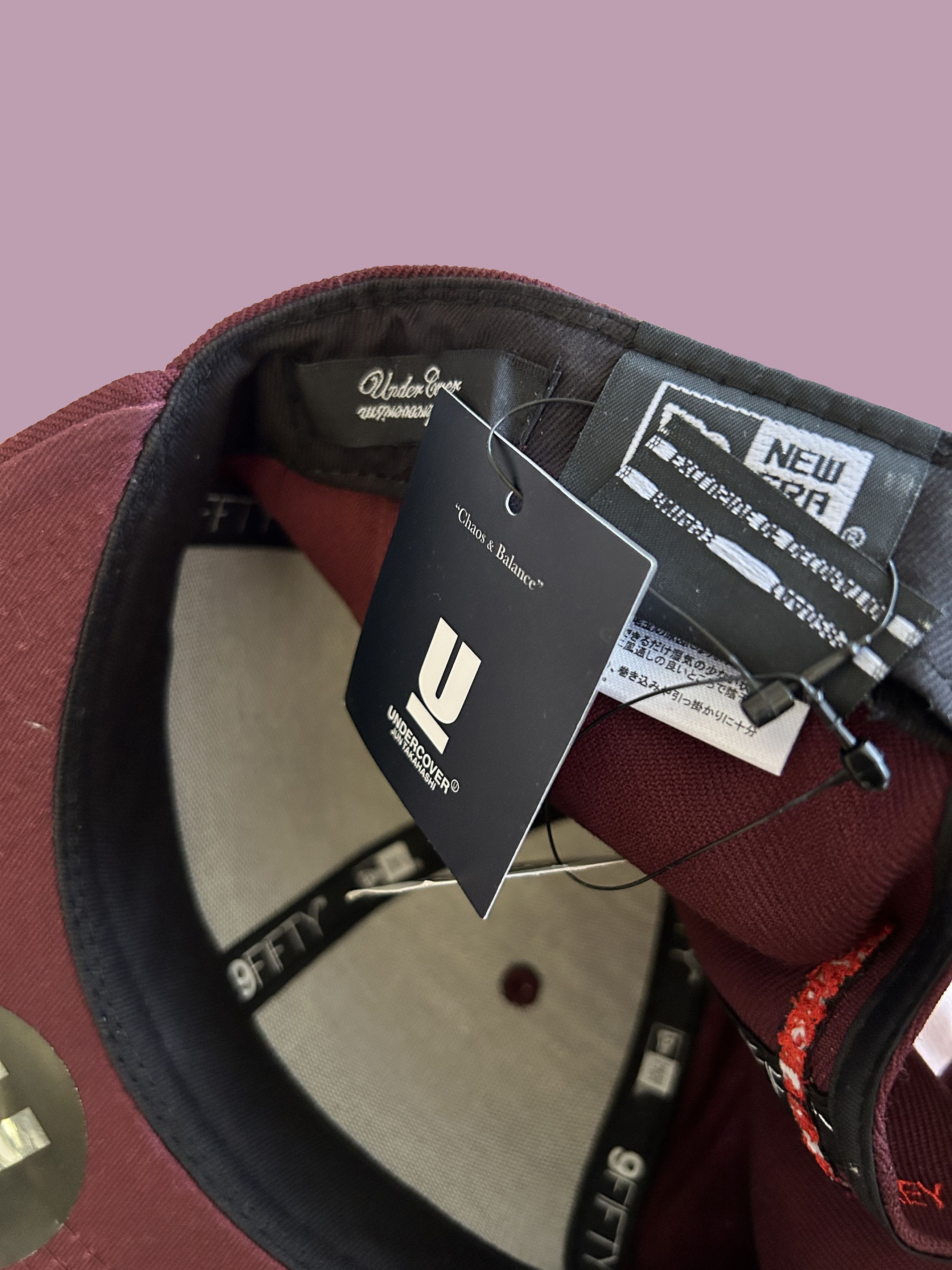 Undercover Cap fitted New era maroon rose Size ONE SIZE - 5 Thumbnail