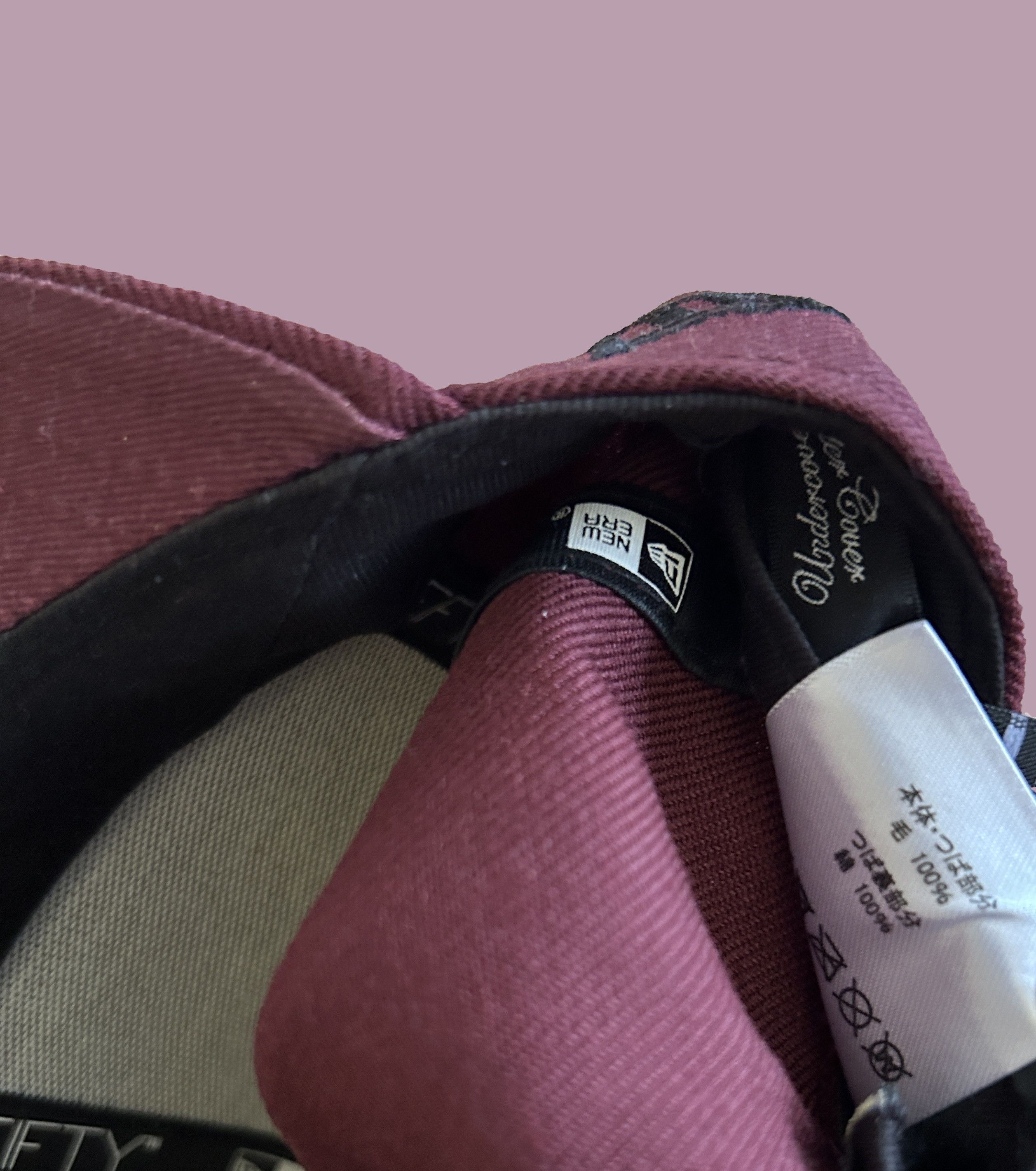 Undercover Cap fitted New era maroon rose Size ONE SIZE - 4 Thumbnail