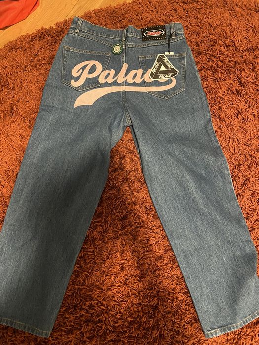 Palace Palace chain script jeans | Grailed