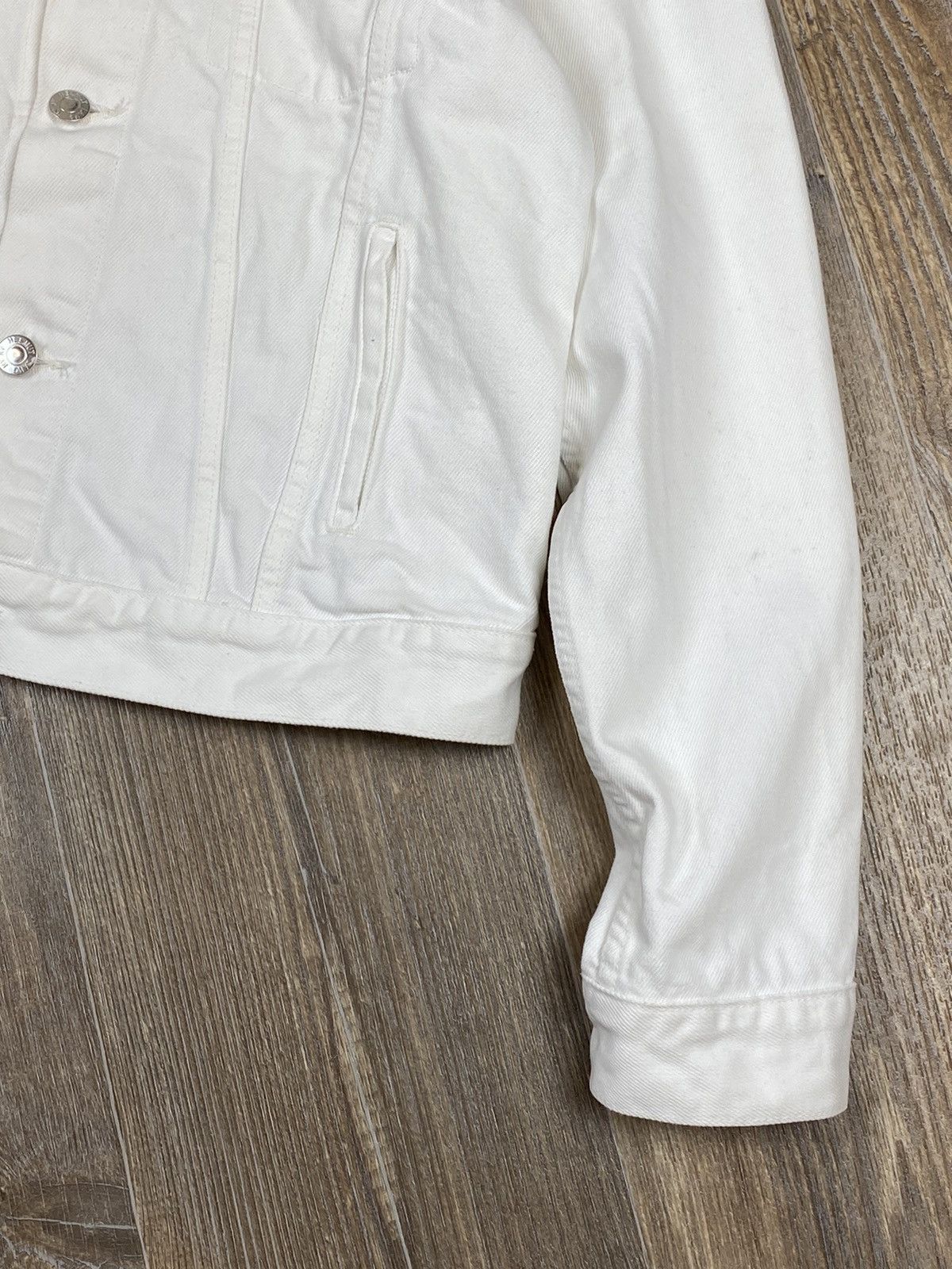 Helmut Lang Helmut Lang square shoulder jacket crisp white denim jacket Size M / US 6-8 / IT 42-44 - 4 Thumbnail
