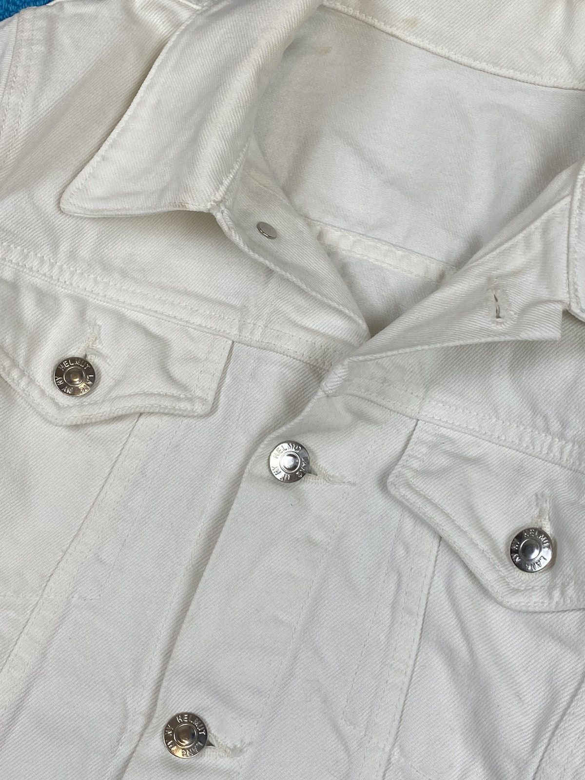 Helmut Lang Helmut Lang square shoulder jacket crisp white denim jacket Size M / US 6-8 / IT 42-44 - 8 Thumbnail
