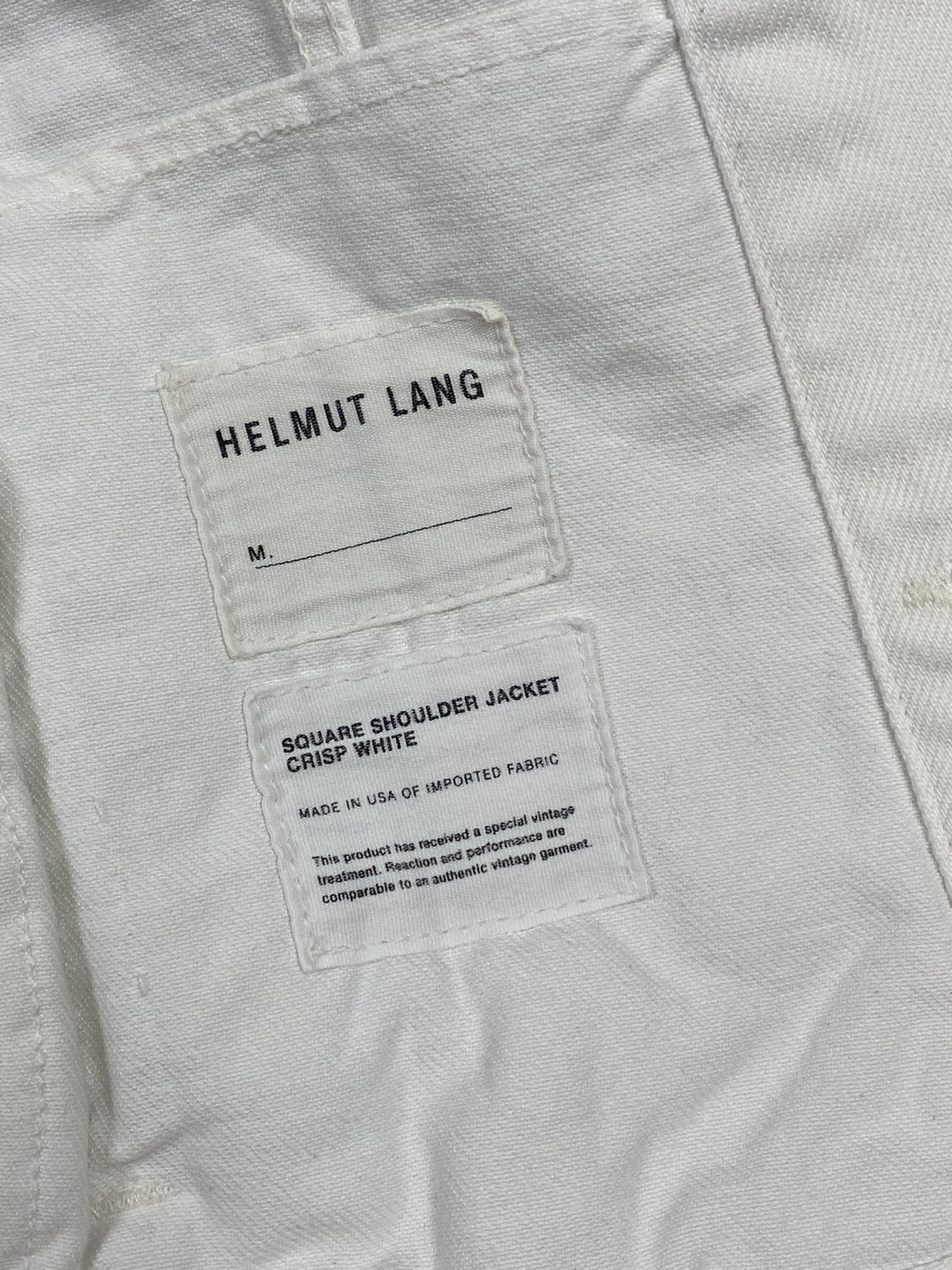 Helmut Lang Helmut Lang square shoulder jacket crisp white denim jacket Size M / US 6-8 / IT 42-44 - 13 Thumbnail
