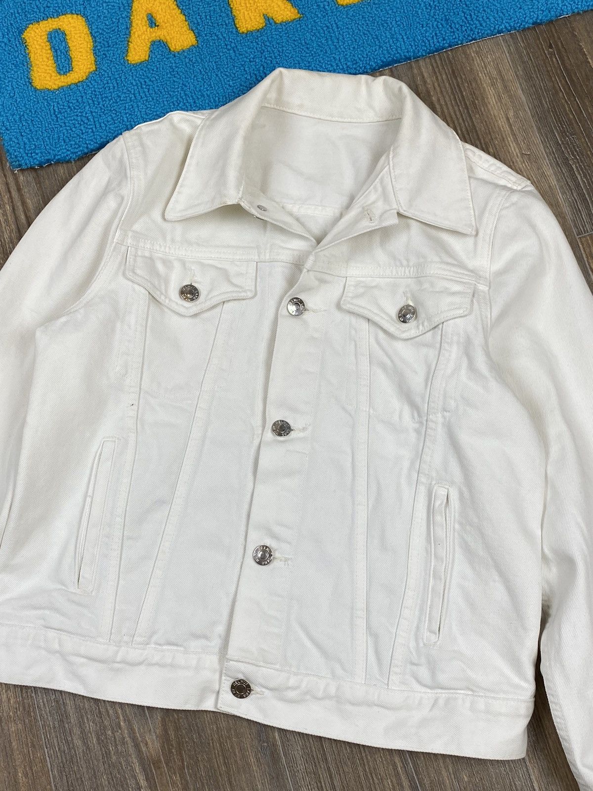 Helmut Lang Helmut Lang square shoulder jacket crisp white denim jacket Size M / US 6-8 / IT 42-44 - 2 Thumbnail