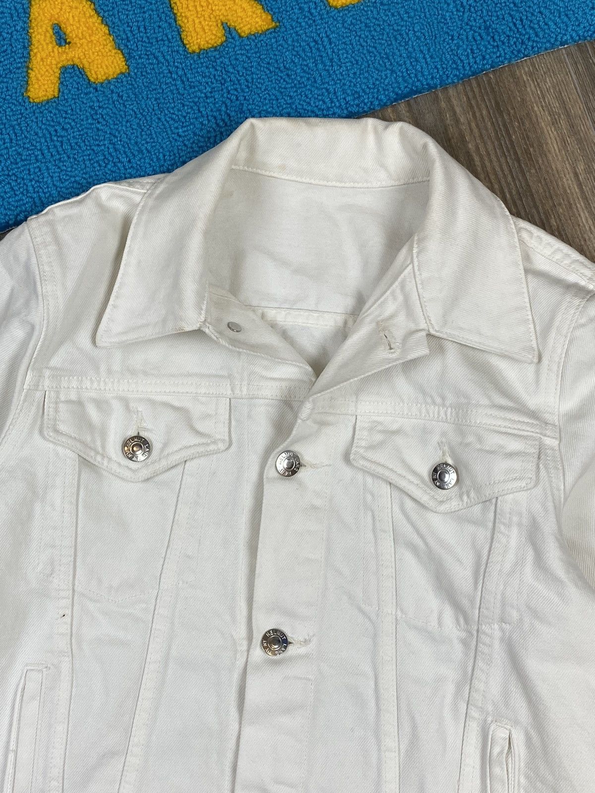 Helmut Lang Helmut Lang square shoulder jacket crisp white denim jacket Size M / US 6-8 / IT 42-44 - 5 Thumbnail
