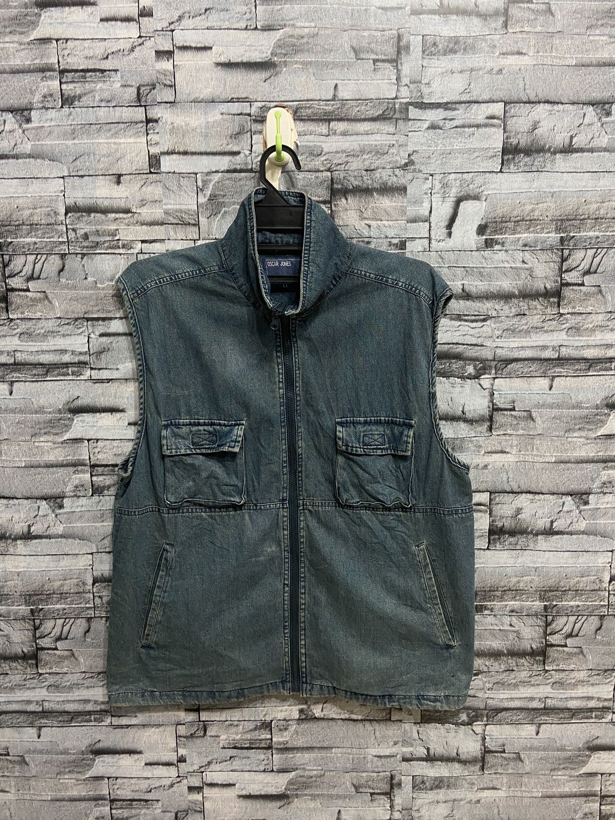 Japanese Brand Oscar Jones Denim Vest street fashion hip hop Size US L / EU 52-54 / 3 - 1 Thumbnail