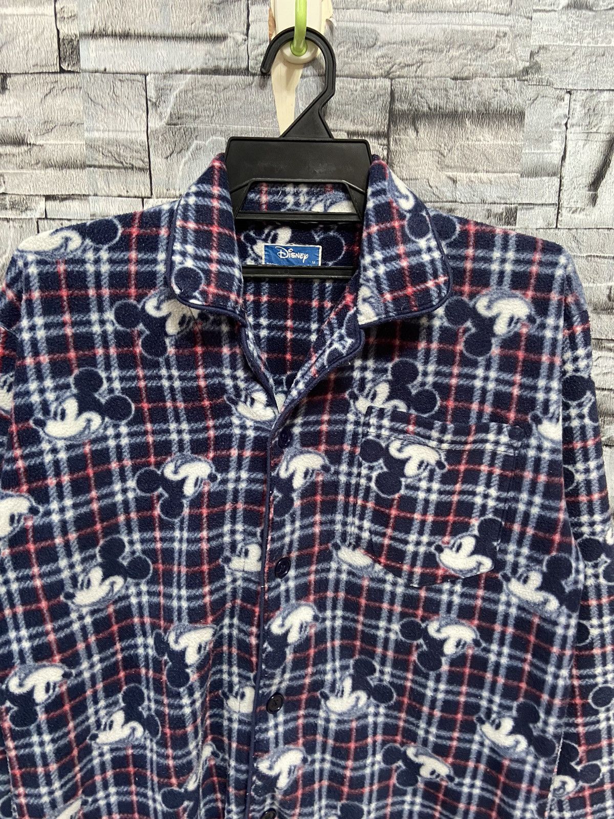 Mickey Mouse Vintage Mickey Mouse Flannel Button over design Size US M / EU 48-50 / 2 - 2 Thumbnail