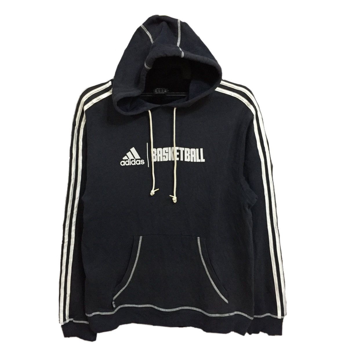 Adidas Vintage Adidas hoodie stripe Basketball equipment logo Size US M / EU 48-50 / 2 - 1 Thumbnail