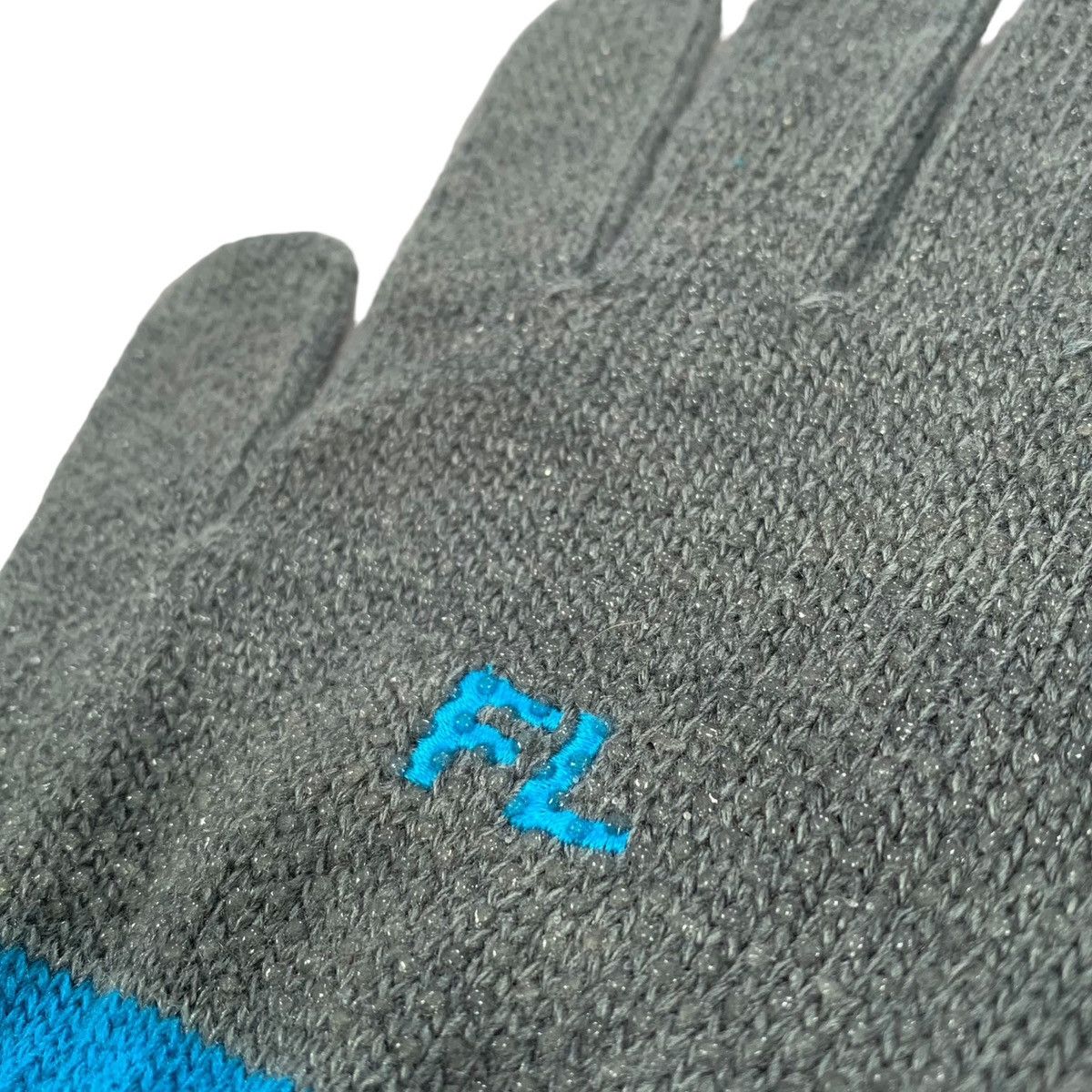 Futura Vintage Futura Laboratories Gray & Blue Stripe Knit Gloves Size ONE SIZE - 4 Thumbnail