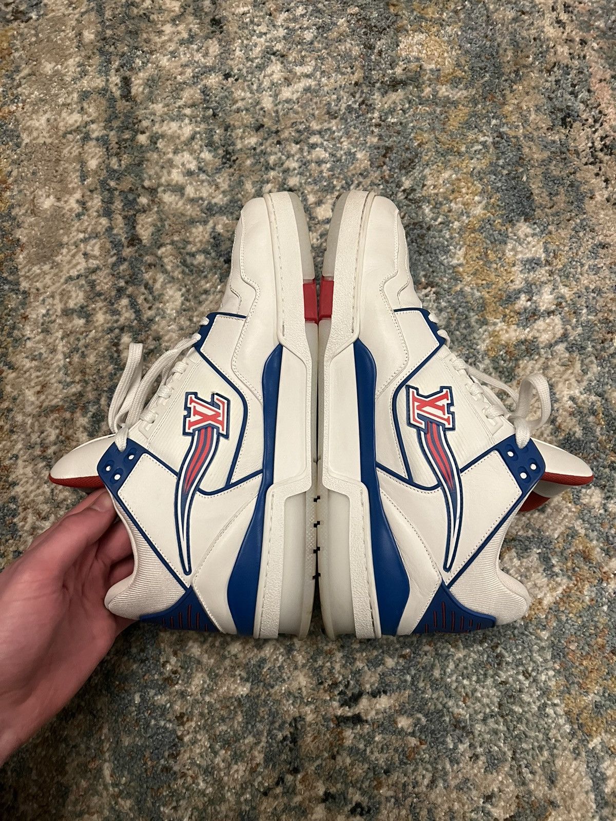 Louis Vuitton Louis Vuitton Virgil Abloh Trainer Sneaker Military Blue 4 Size US 11 / EU 44 - 4 Thumbnail