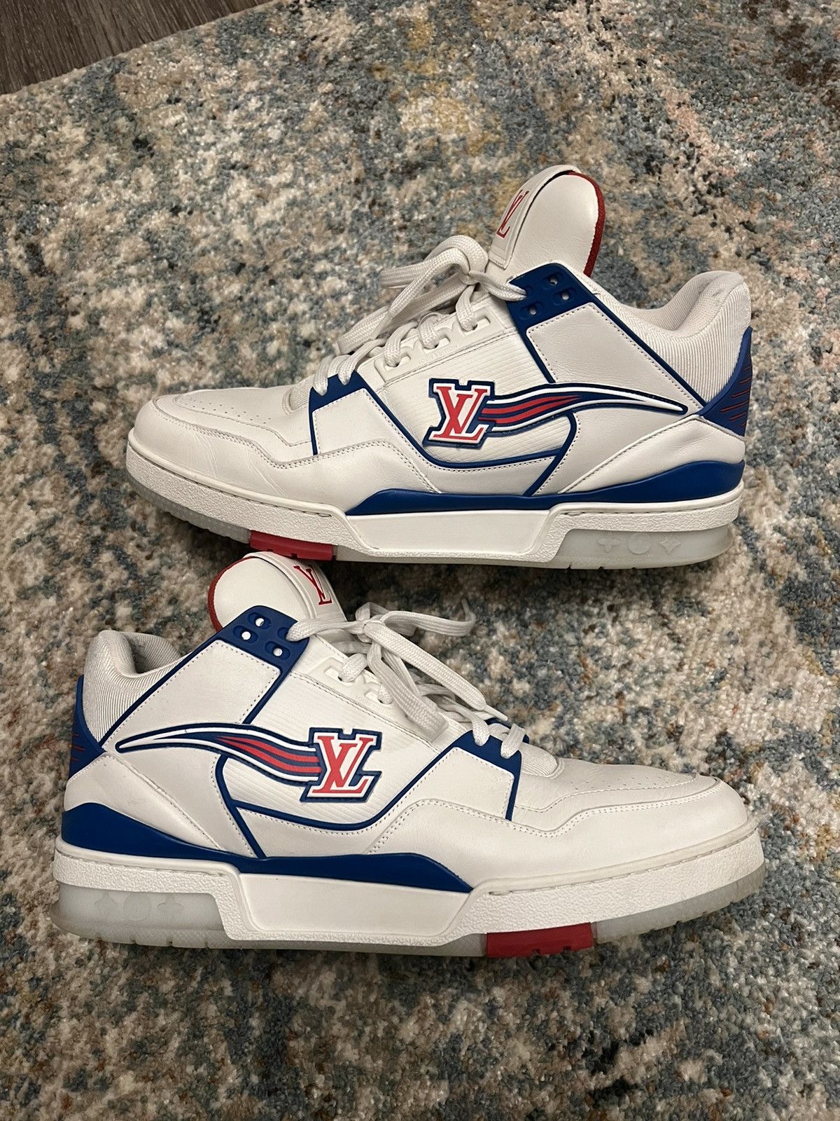 Louis Vuitton Louis Vuitton Virgil Abloh Trainer Sneaker Military Blue 4 Size US 11 / EU 44 - 1 Thumbnail