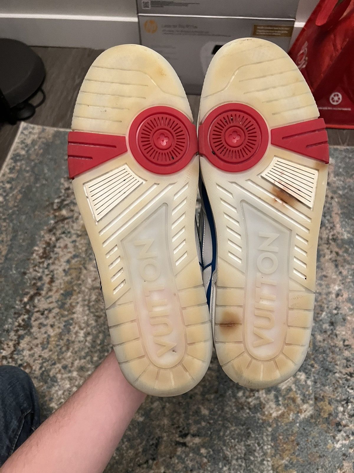 Louis Vuitton Louis Vuitton Virgil Abloh Trainer Sneaker Military Blue 4 Size US 11 / EU 44 - 5 Thumbnail