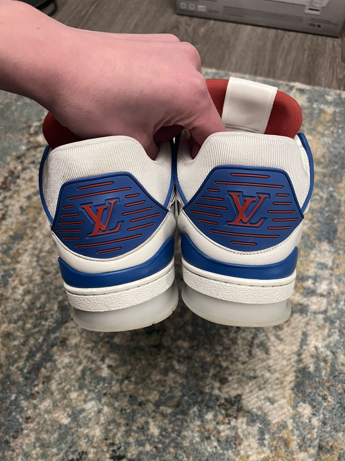 Louis Vuitton Louis Vuitton Virgil Abloh Trainer Sneaker Military Blue 4 Size US 11 / EU 44 - 3 Thumbnail