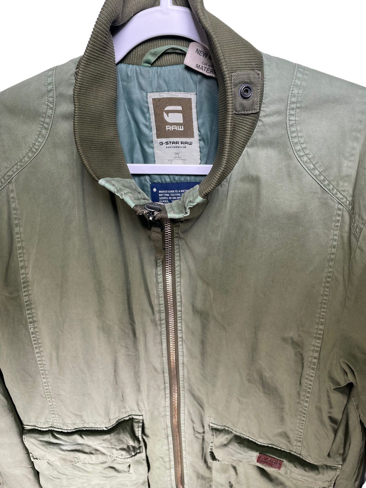 G-Star Gstar Raw Faded Green Jacket Size US L / EU 52-54 / 3 - 4 Thumbnail