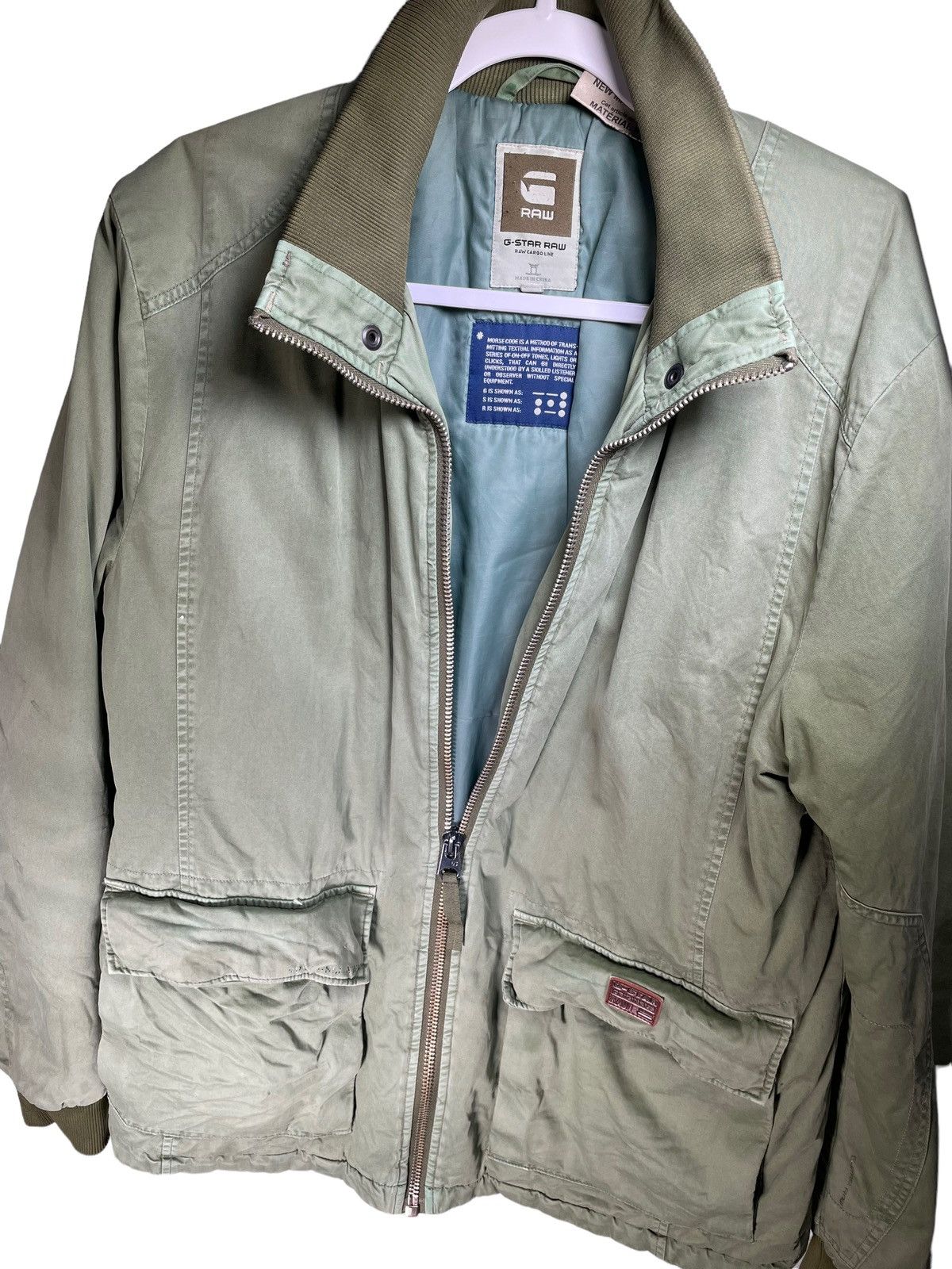 G-Star Gstar Raw Faded Green Jacket Size US L / EU 52-54 / 3 - 5 Thumbnail