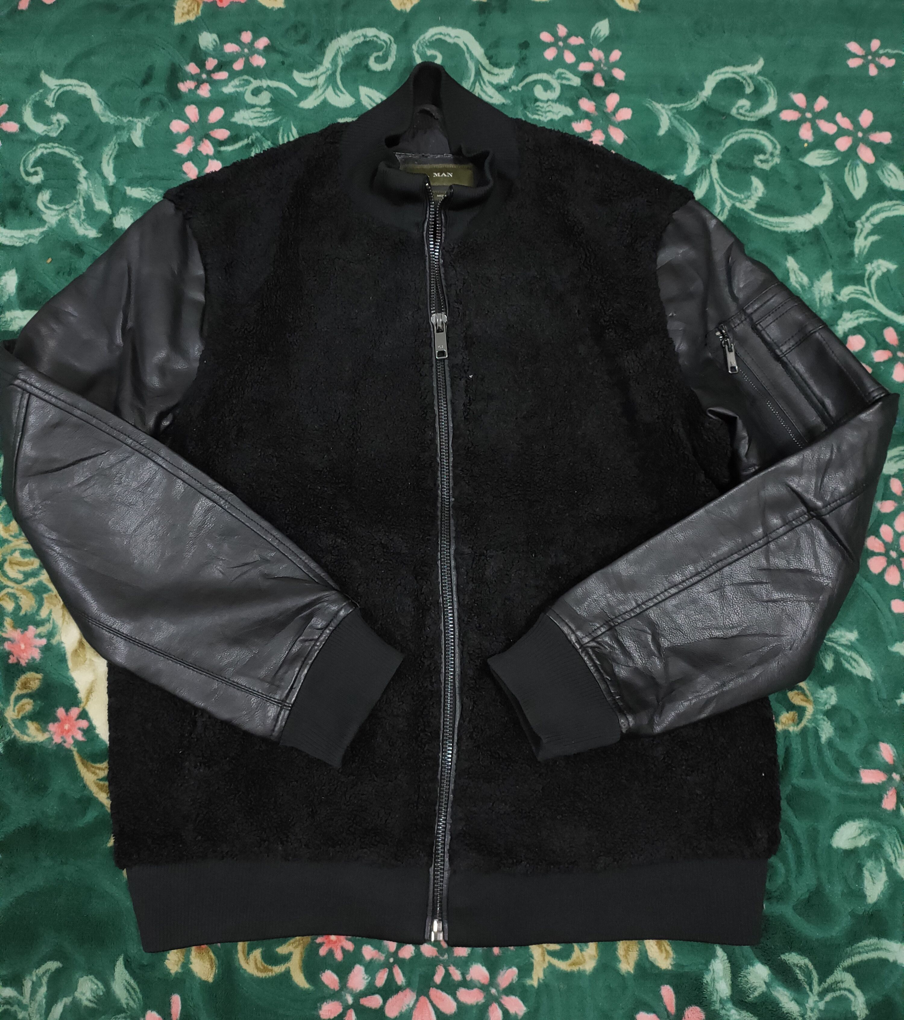 Great Zara Man Deep Pile Fleece Jacket