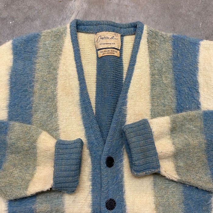 Vintage VTG 50s 60s Gradient Striped Mohair Cardigan | Grailed