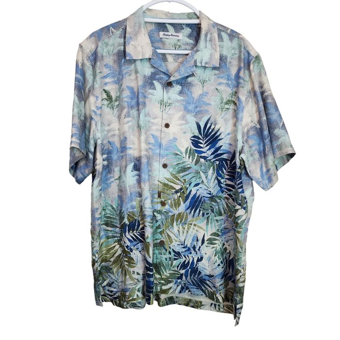 Tommy Bahama Tommy Bahama Mens Large Floral Short Sleeve Shirt RN#86549 ...