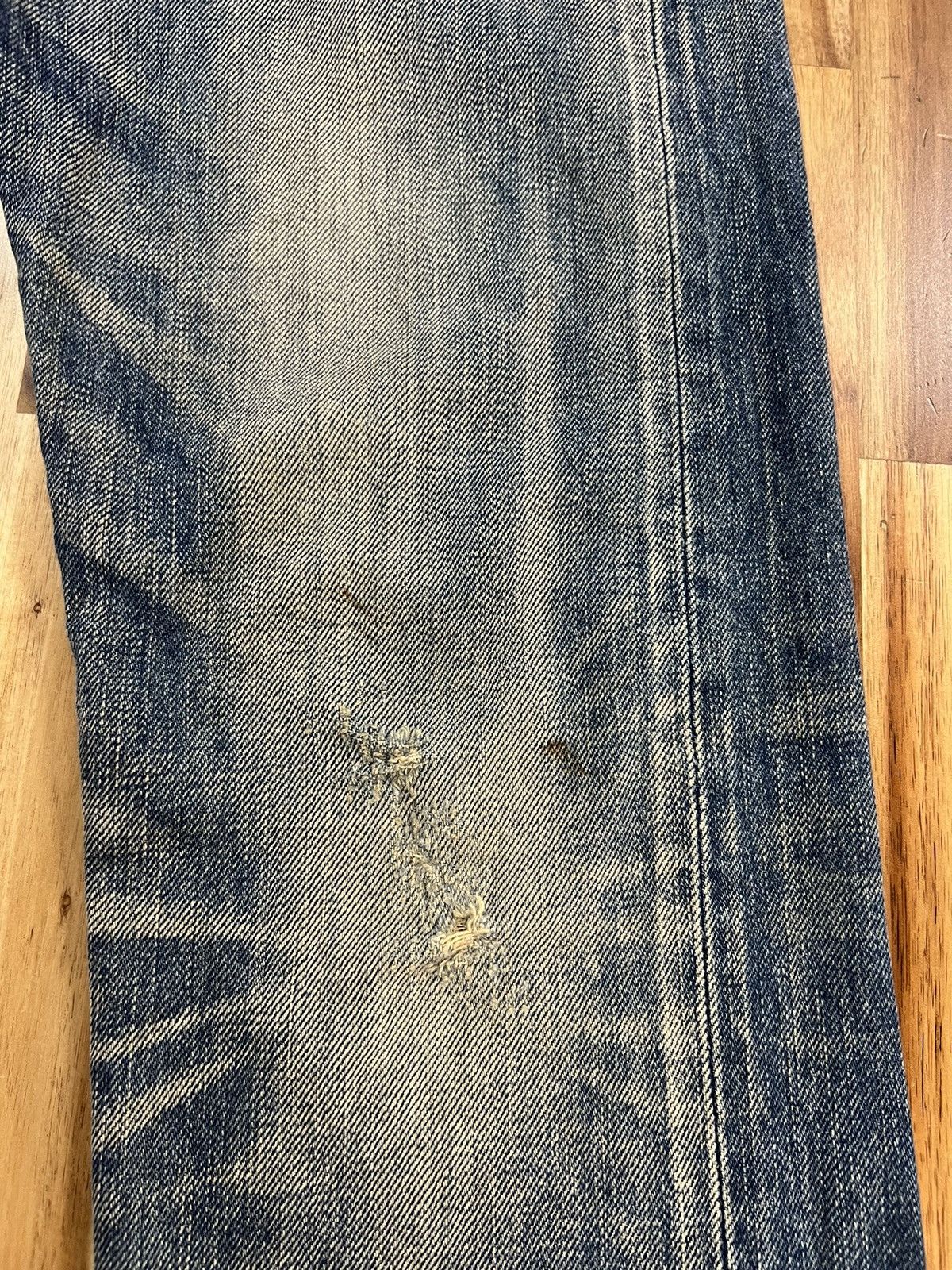 Issey Miyake Kuro Boro Japanese Selvedge Denim Jeans Size US 31 - 3 Thumbnail