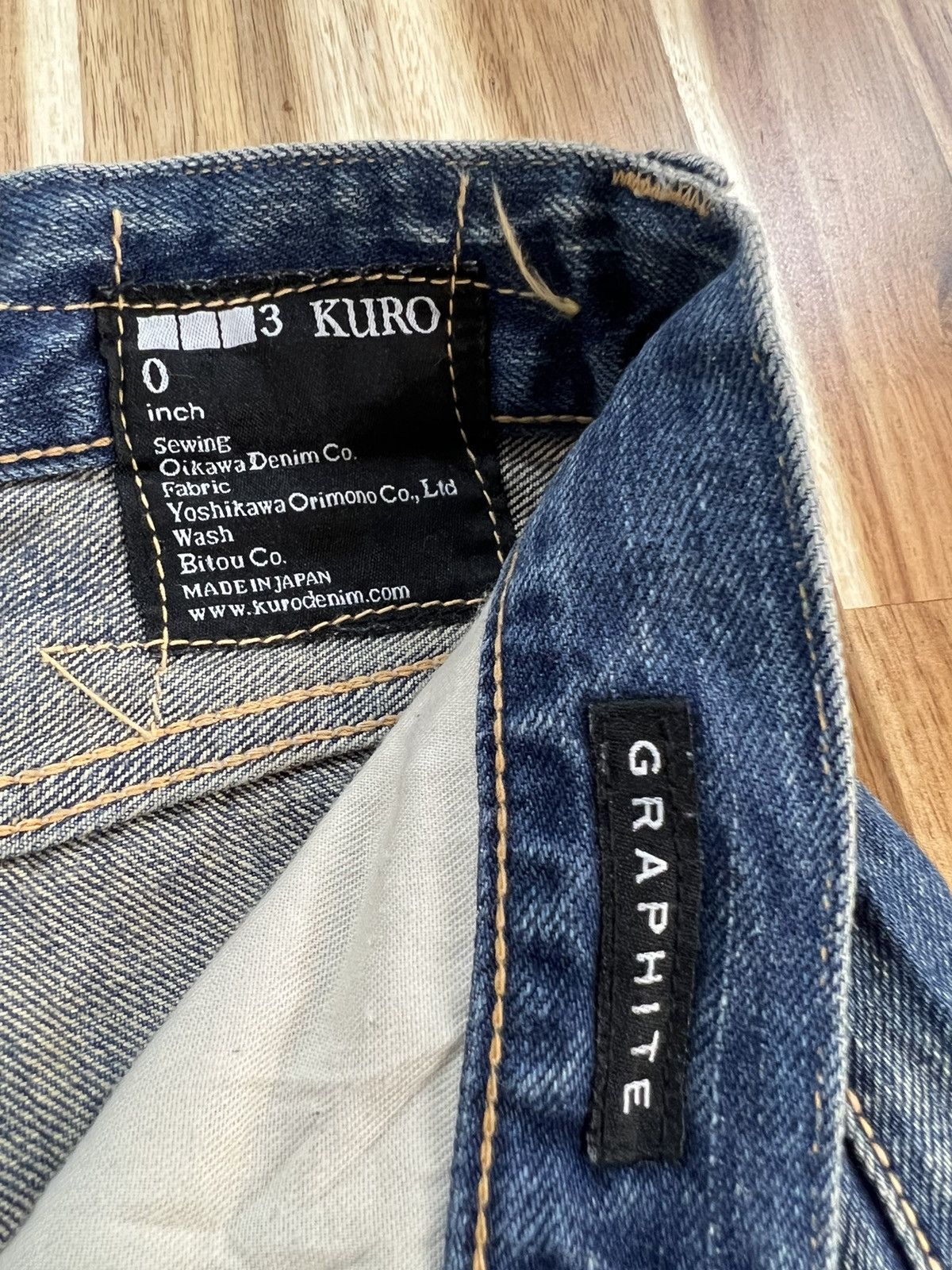 Issey Miyake Kuro Boro Japanese Selvedge Denim Jeans Size US 31 - 11 Thumbnail