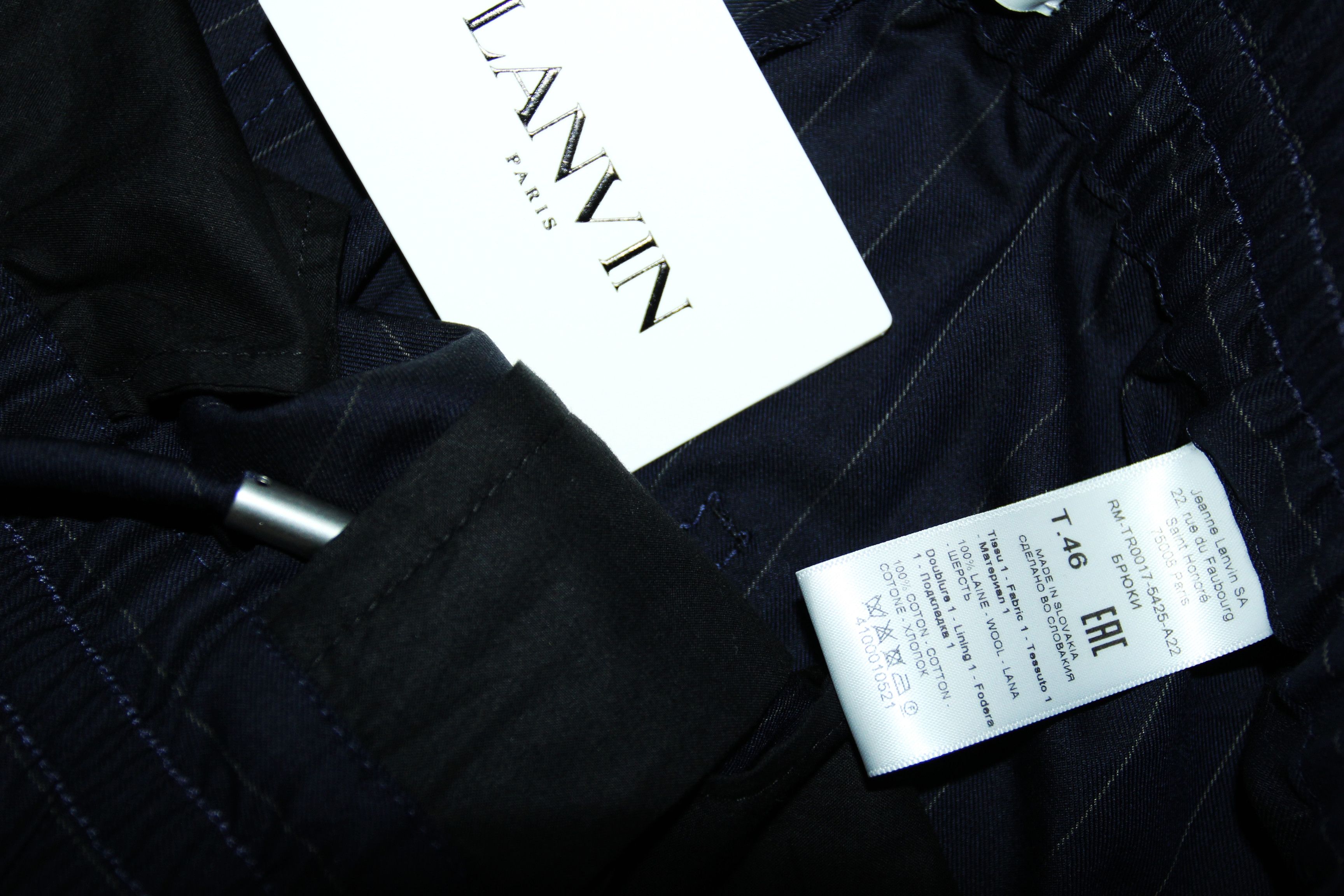 Lanvin BNWT AW22 LANVIN PINSTRIPED STRAIGHT-LEG PANTS 46 Size US 30 / EU 46 - 9 Thumbnail