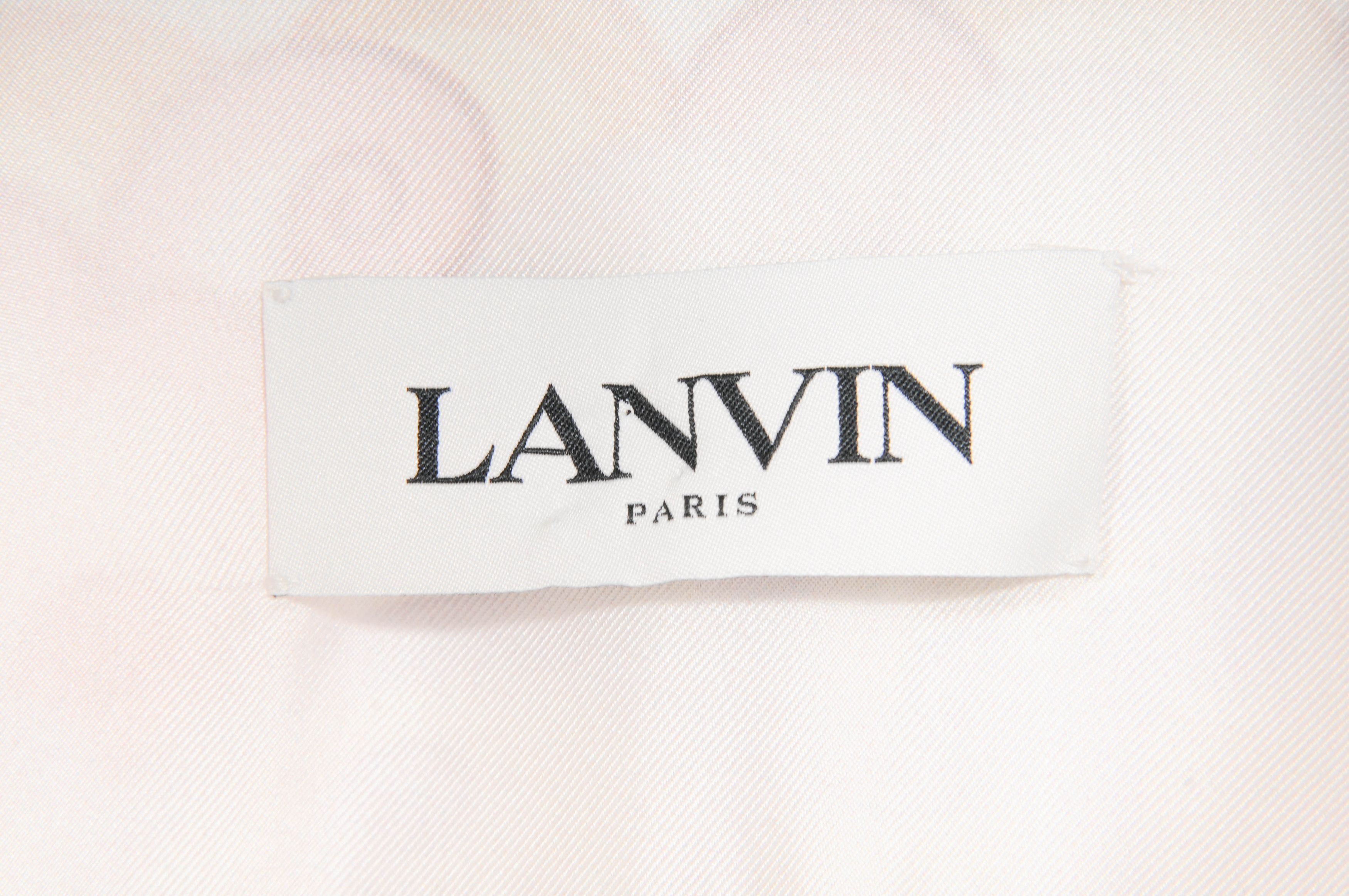 Lanvin Pink Purple Orange Cloud Ocean Boat White Silk Print Shirt Size US M / EU 48-50 / 2 - 11 Thumbnail