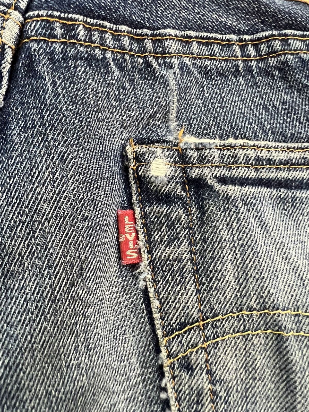 Levi's Vintage Levis 501XX Big E Selvedge Distressed Denim Jeans Size US 31 - 12 Thumbnail