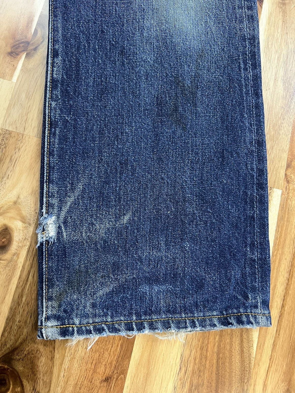 Levi's Vintage Levis 501XX Big E Selvedge Distressed Denim Jeans Size US 31 - 5 Thumbnail