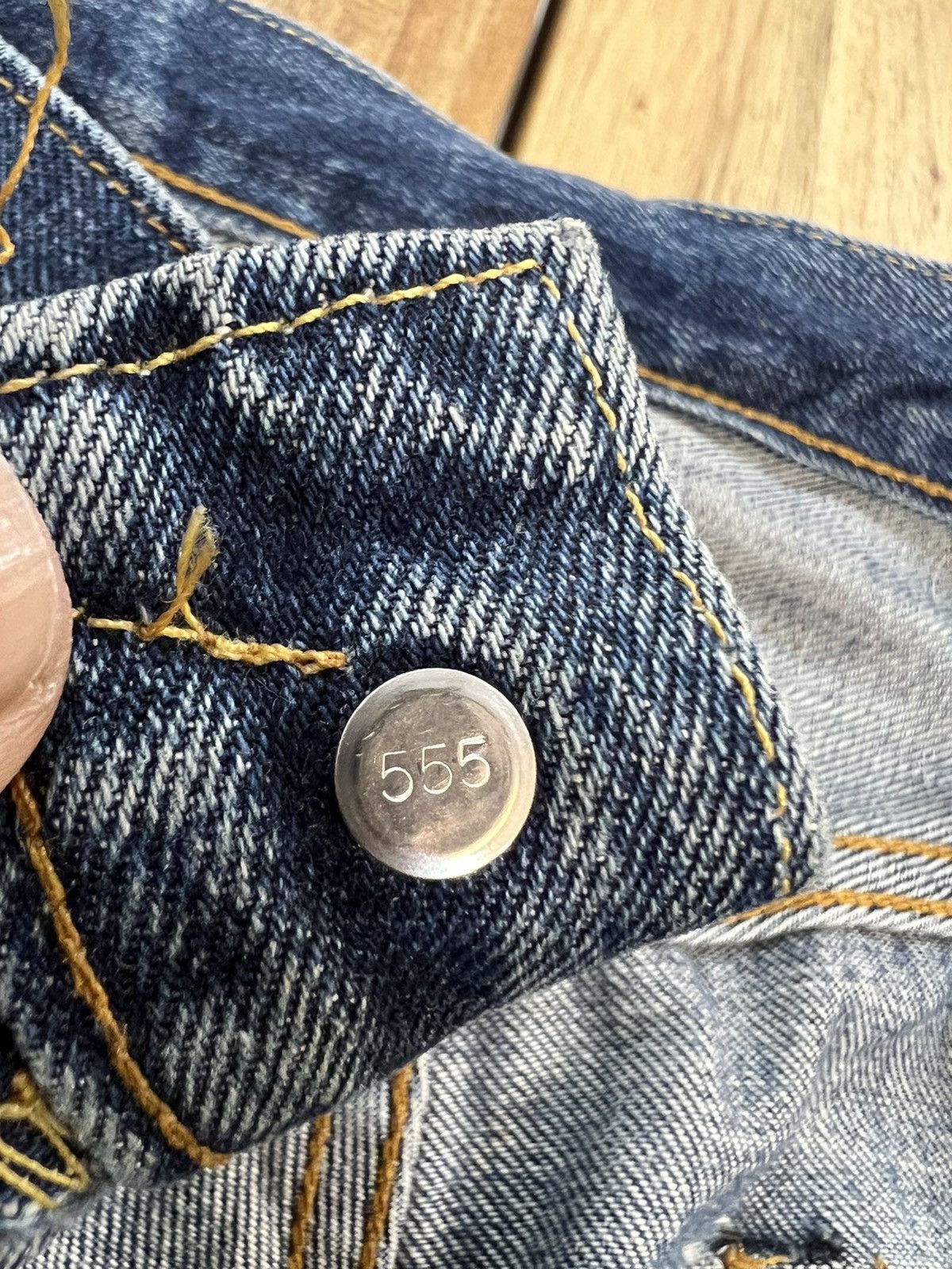 Levi's Vintage Levis 501XX Big E Selvedge Distressed Denim Jeans Size US 31 - 8 Thumbnail