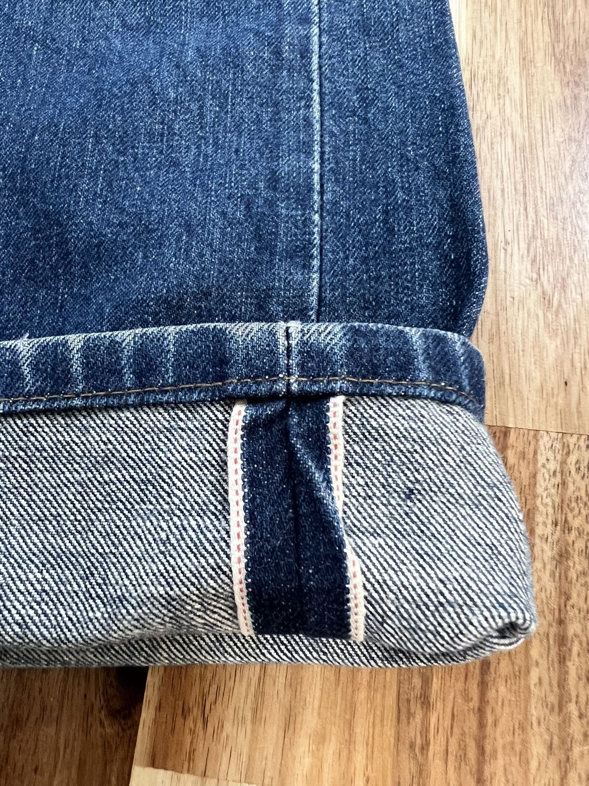 Levi's Vintage Levis 502 Big E Selvedge Distressed Denim Jeans Size US 29 - 6 Thumbnail