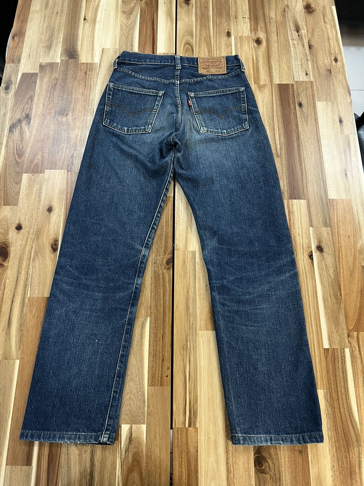 Levi's Vintage Levis 502 Big E Selvedge Distressed Denim Jeans Size US 29 - 2 Thumbnail